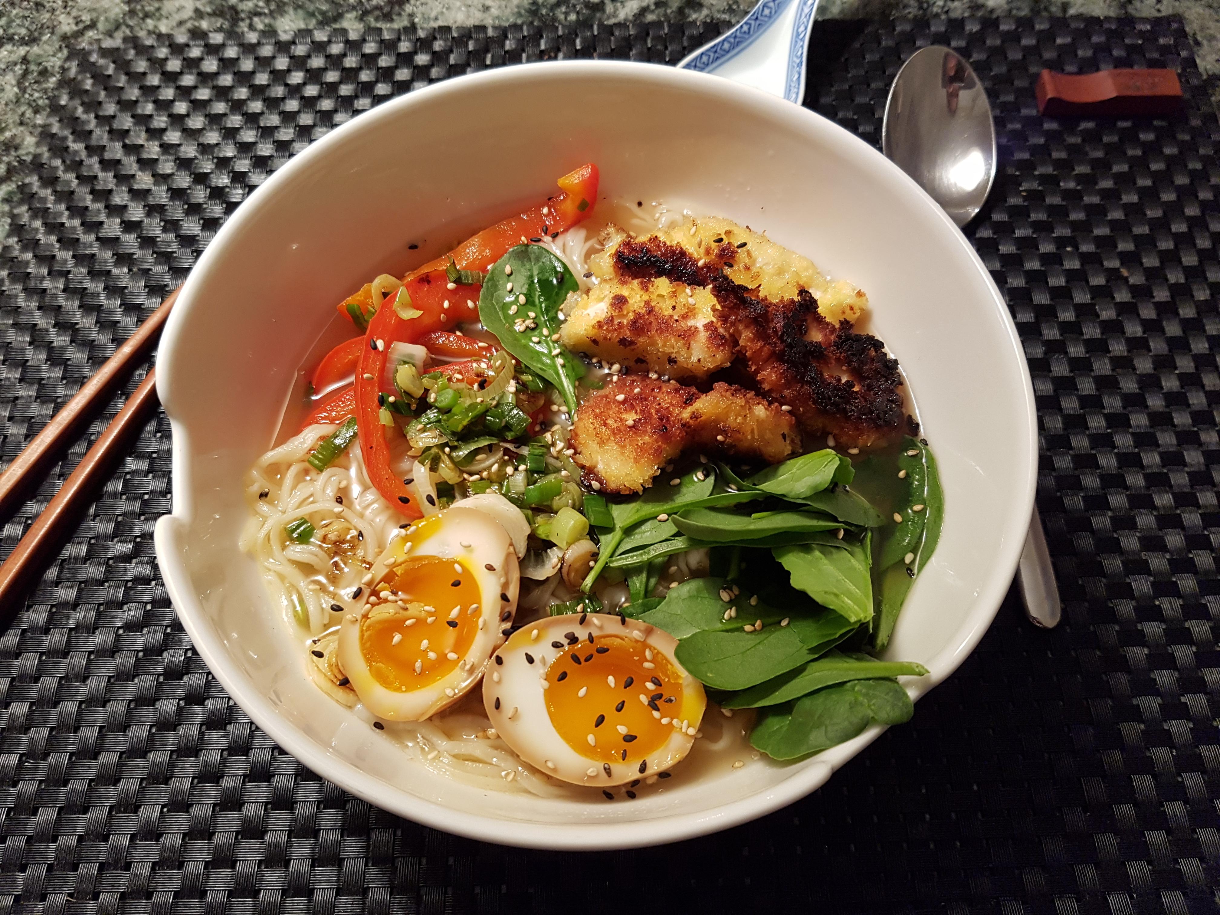 Homemade chicken broth ramen r/ramen