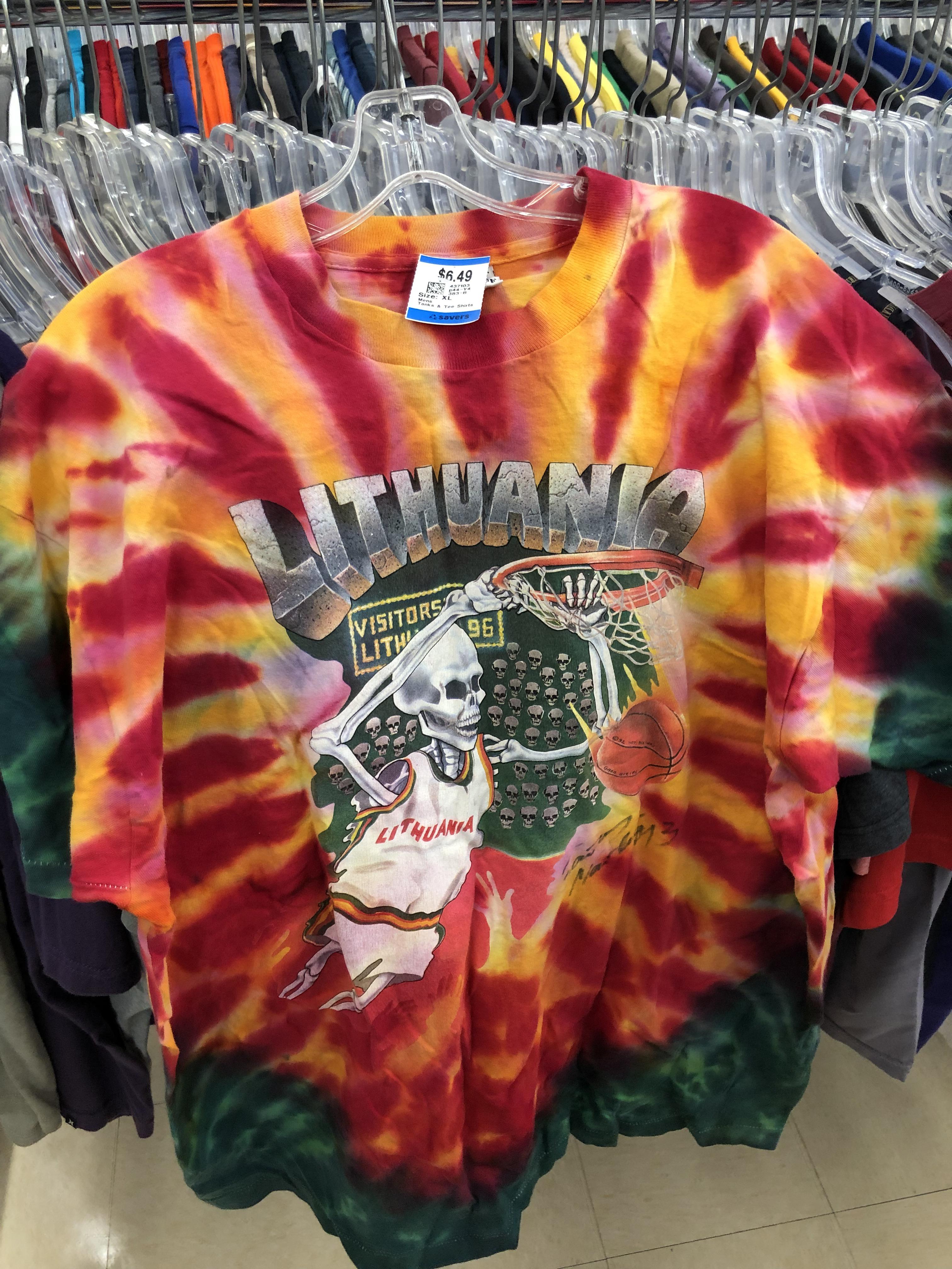 1992 Lithuania Basketball shirt designed by the Grateful Dead 🤯