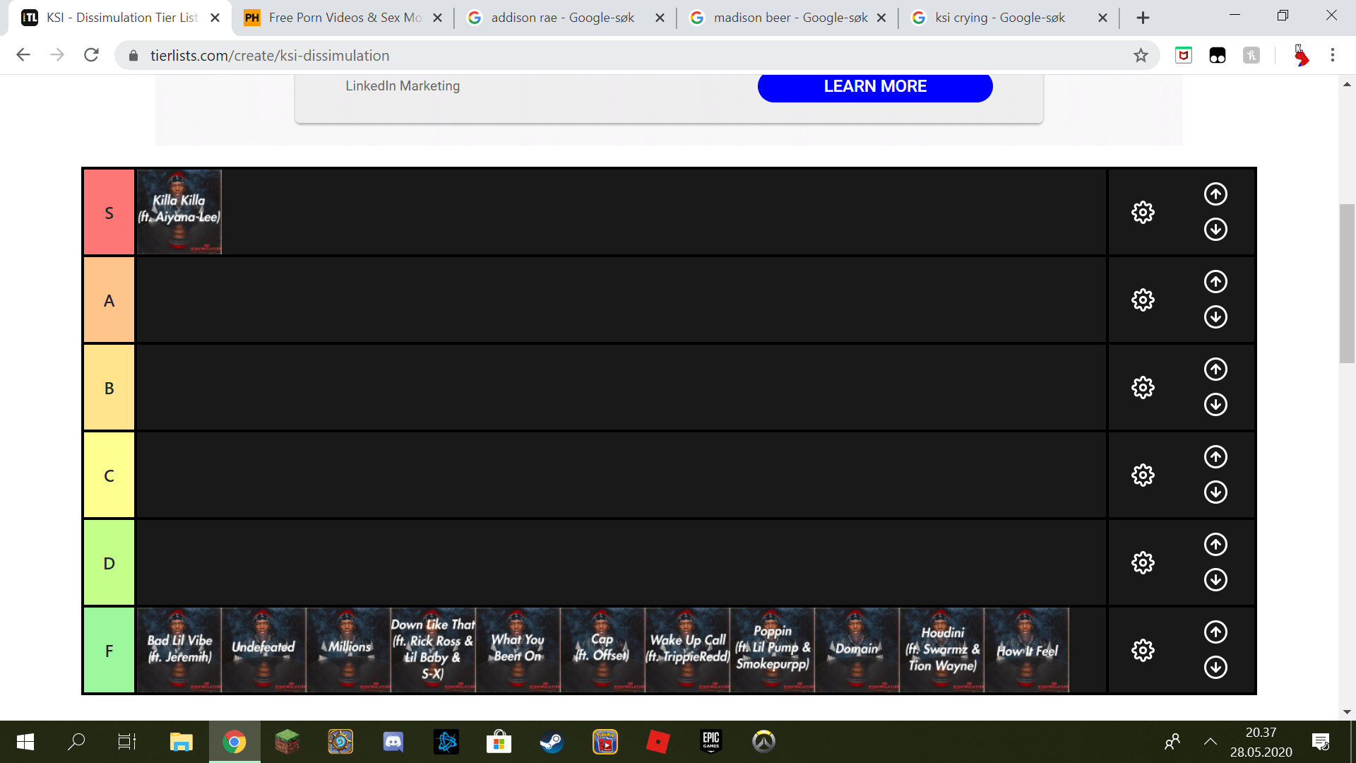 Ranking the album r/ksi