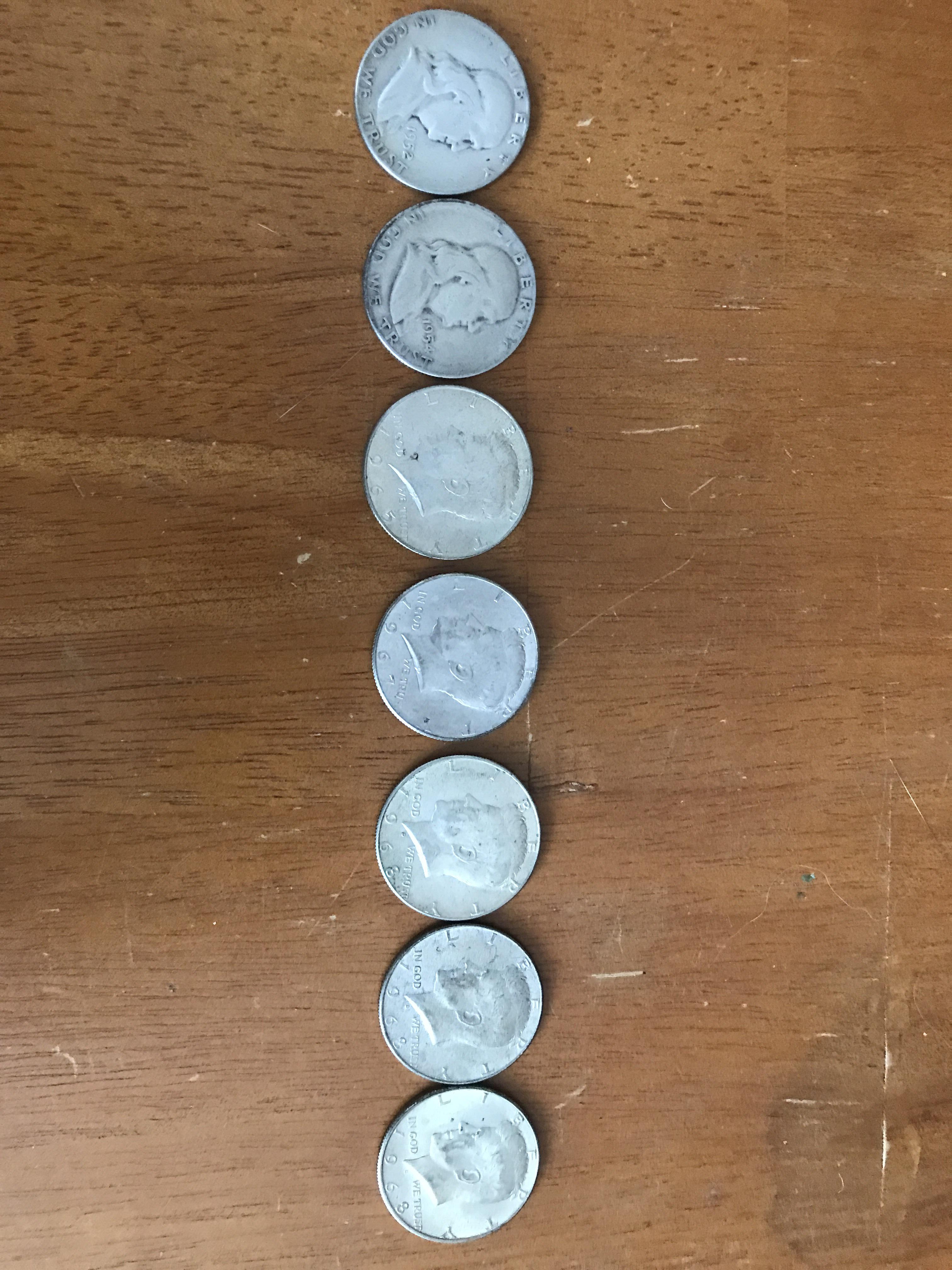 How much would these 50 cent coins be worth (latest coin is 1968) r/coins