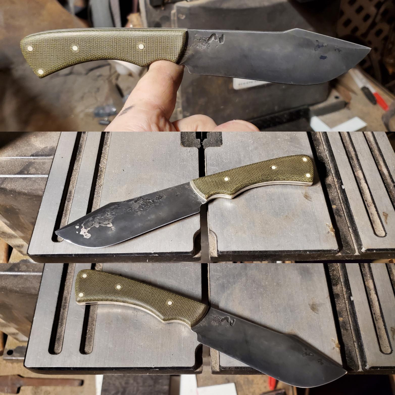 New bushcraft/camp knife design i may do a shortrun of. I love canvas