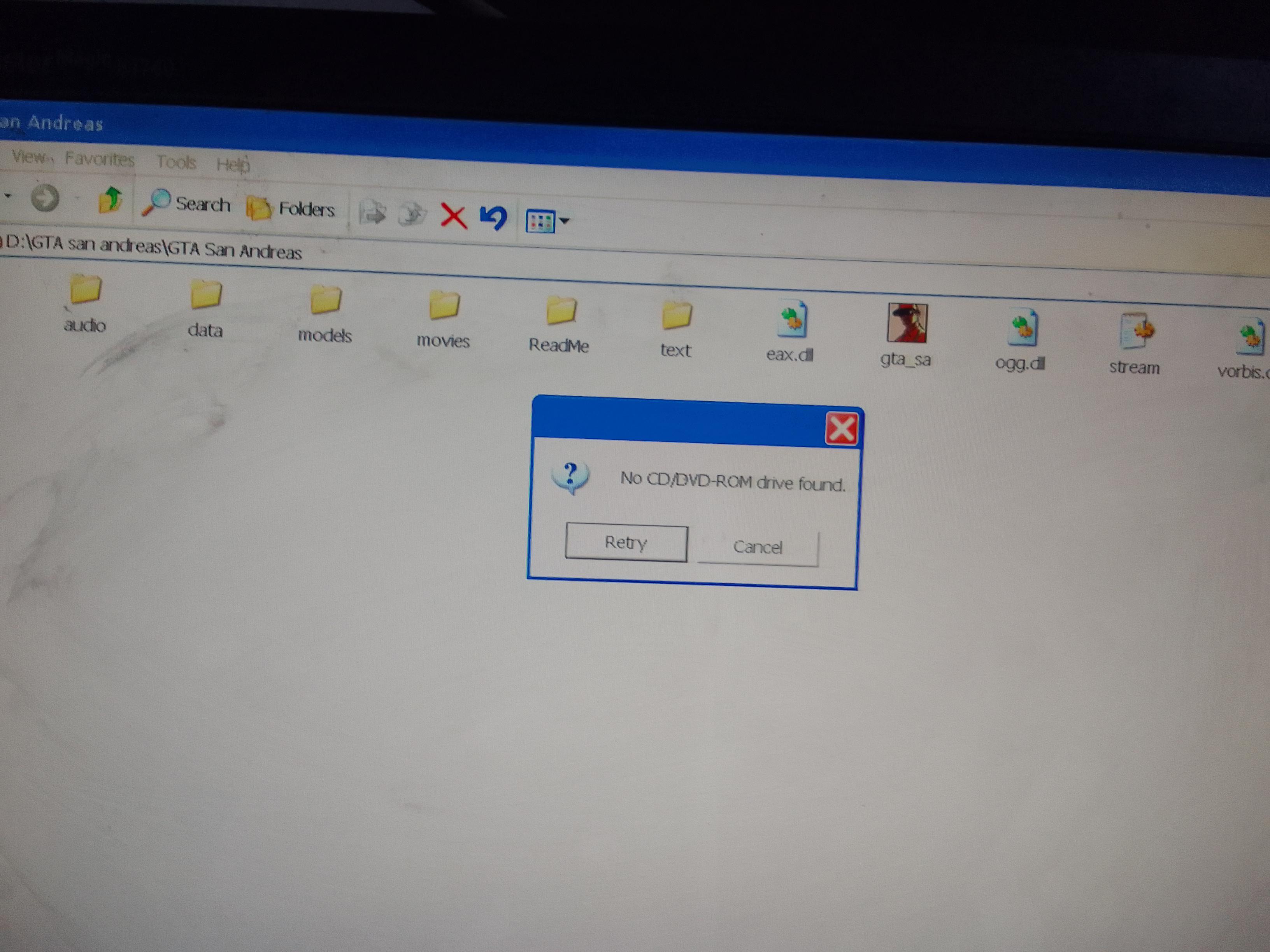 Need help i installed san Andreas and finished the setup but when i