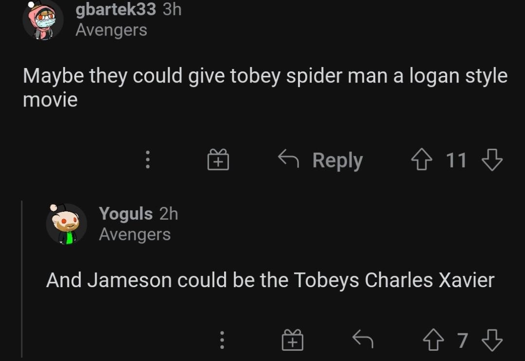 And then Aunt May (Rosemary Harris) can walk in on me if you know what