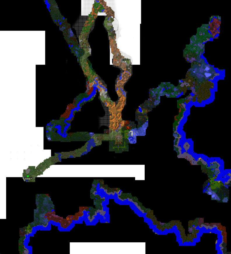 Choosing Spawn Area Earth Map Combined a couple maps of spawn and surrounding areas and got this