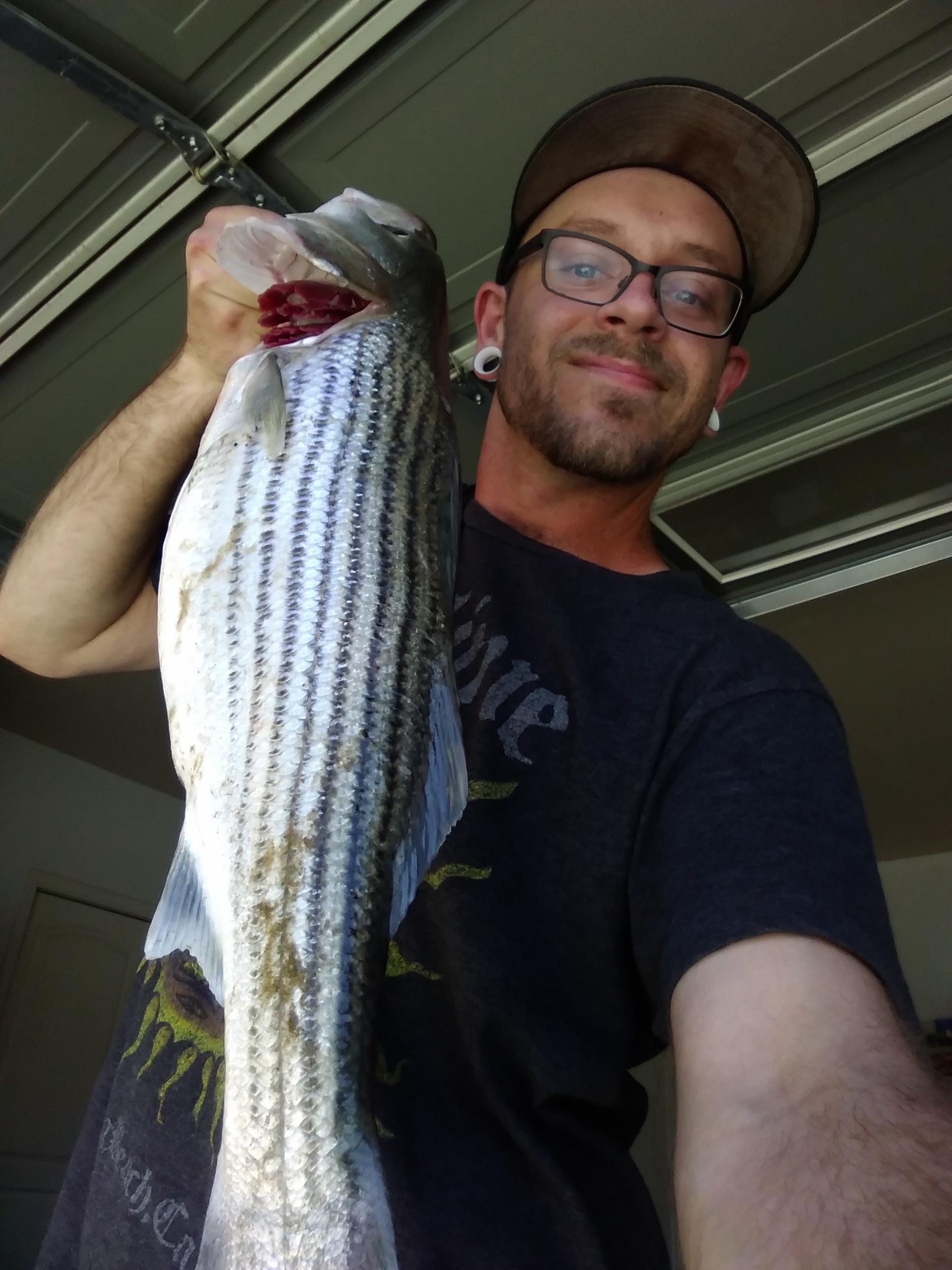 Striper season in the CA delta. This is my P.B. 25 inches, 6 pounds
