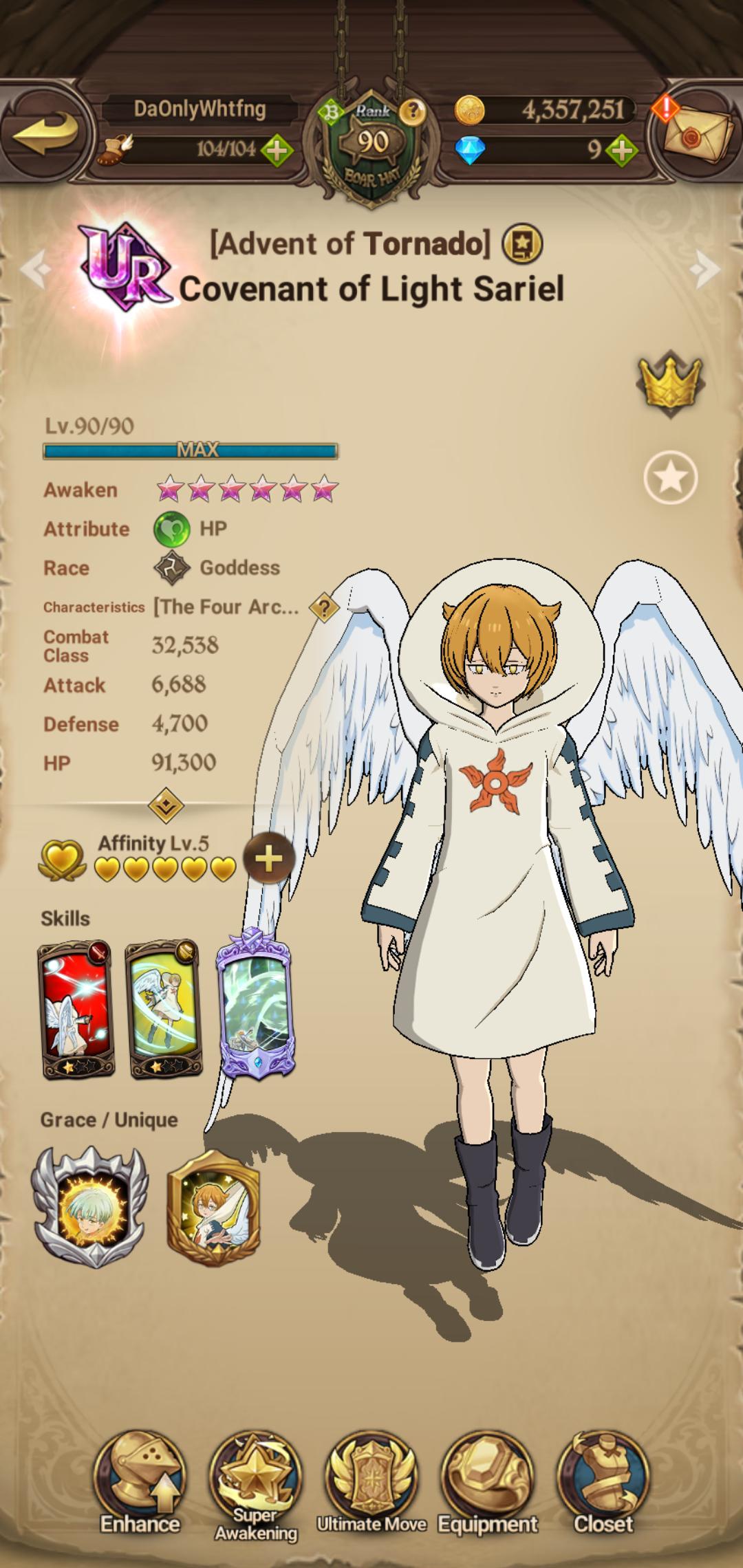 What equipment do i gear my sariel? r/7DSGrandCross