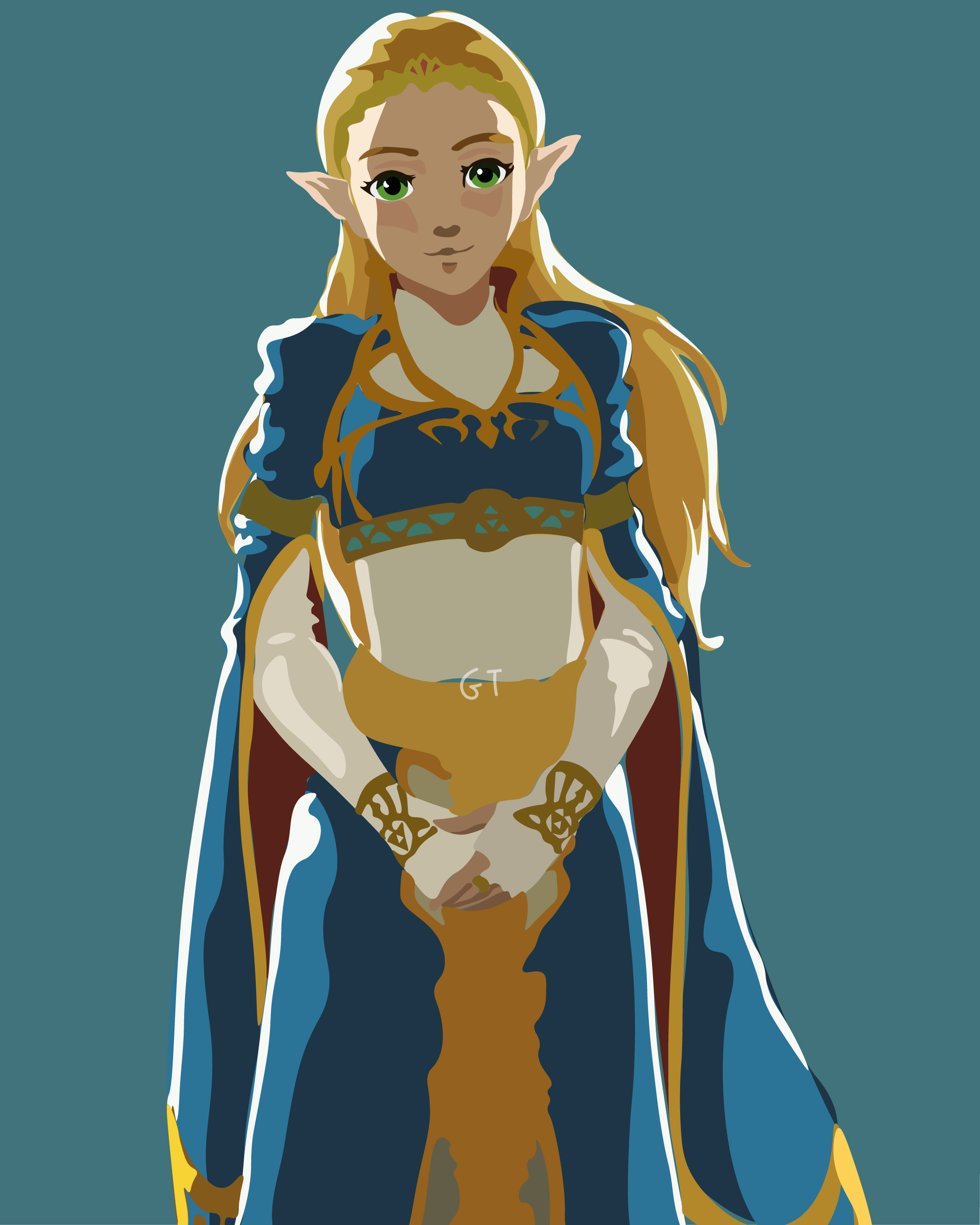 Vector art Zelda 2 (I spent way too long on this, I hope you like it) r/Breath_of_the_Wild