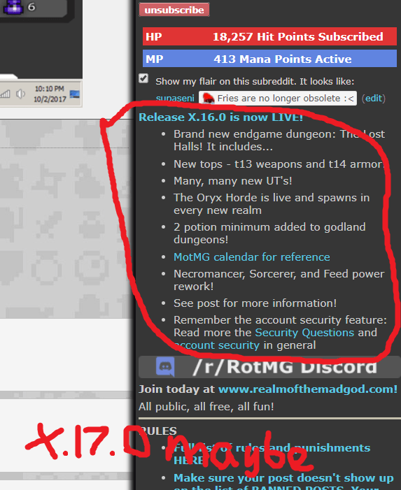 Mods of the subreddit, I think it's time you changed this. RotMG