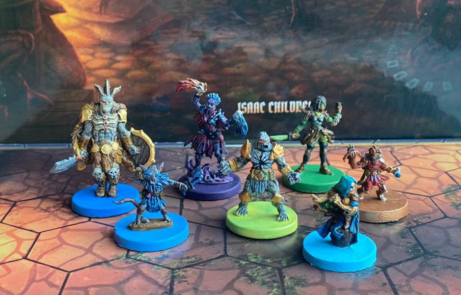 My Starting 7 painted and ready for combat Gloomhaven
