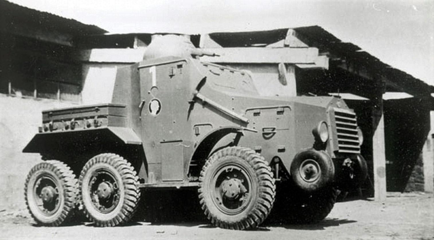 French armored scout car Laffly S15TOE. Here TOE meaning théâtre d