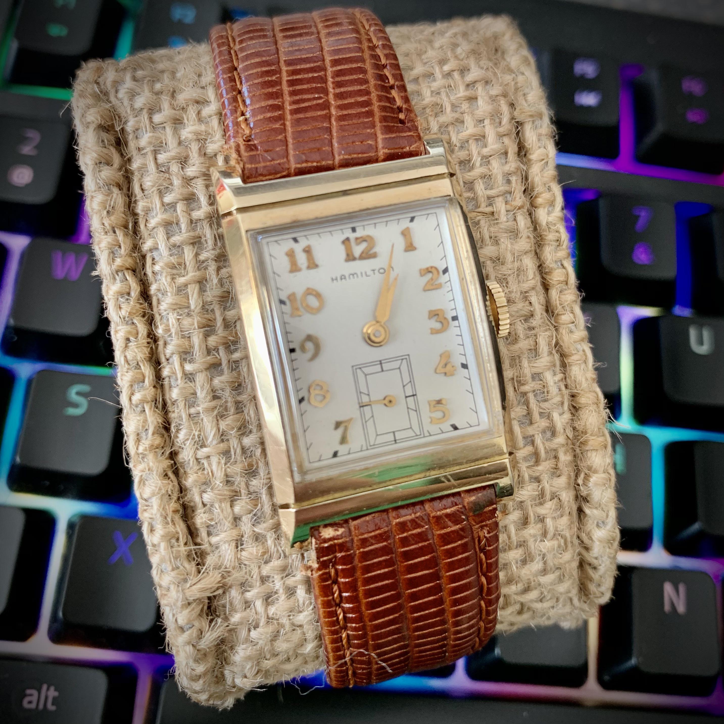 [WTS] 10K Solid Gold 1953 Hamilton Gilmore Men’s Tank Watch