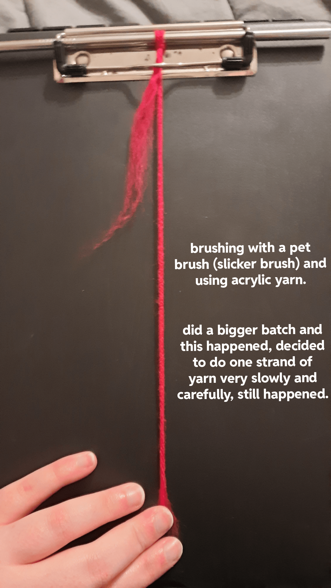 Losing length when brushing out yarn to make hair. Tips? r/CustomDolls