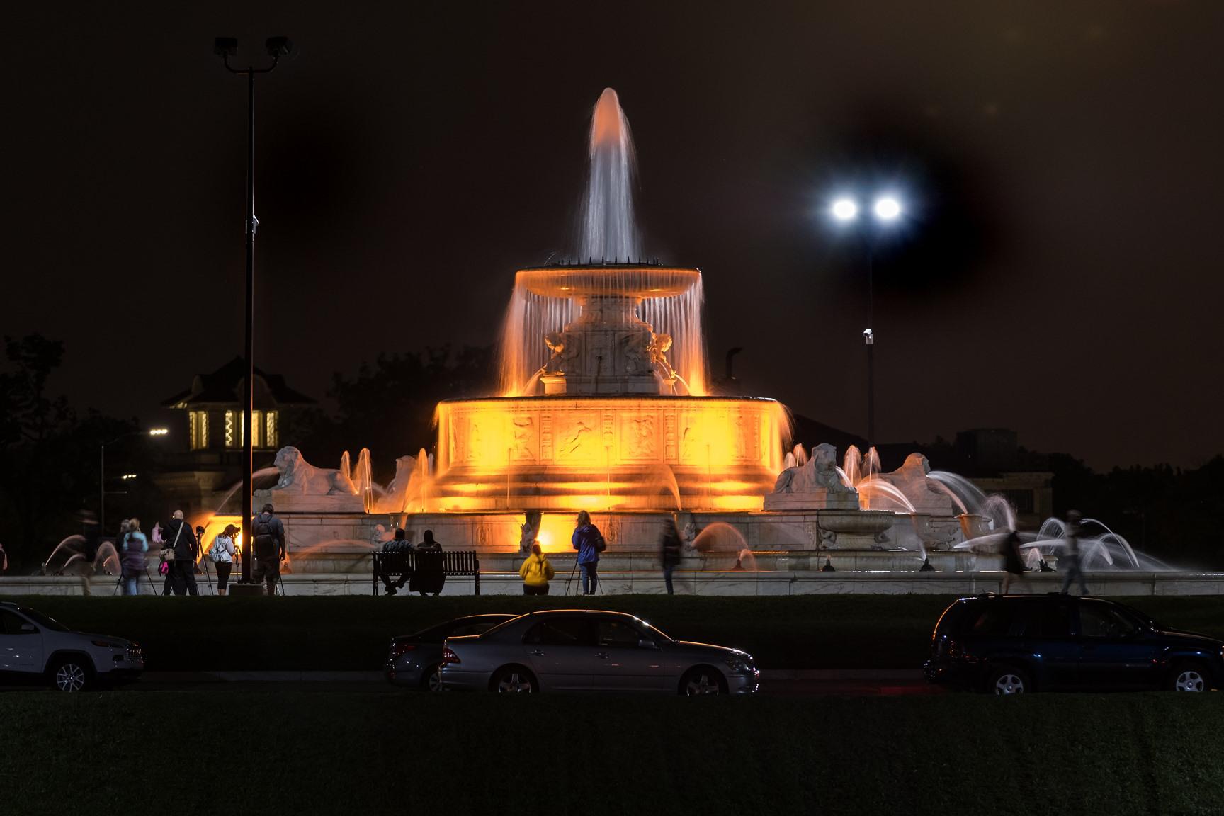 OC The James Scott Memorial Fountain on Belle Isle on Saturday night