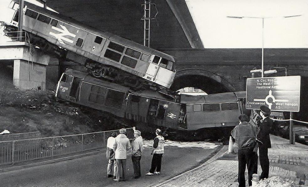 Staples Corner, north London 28 October 1988 The brakes on these two