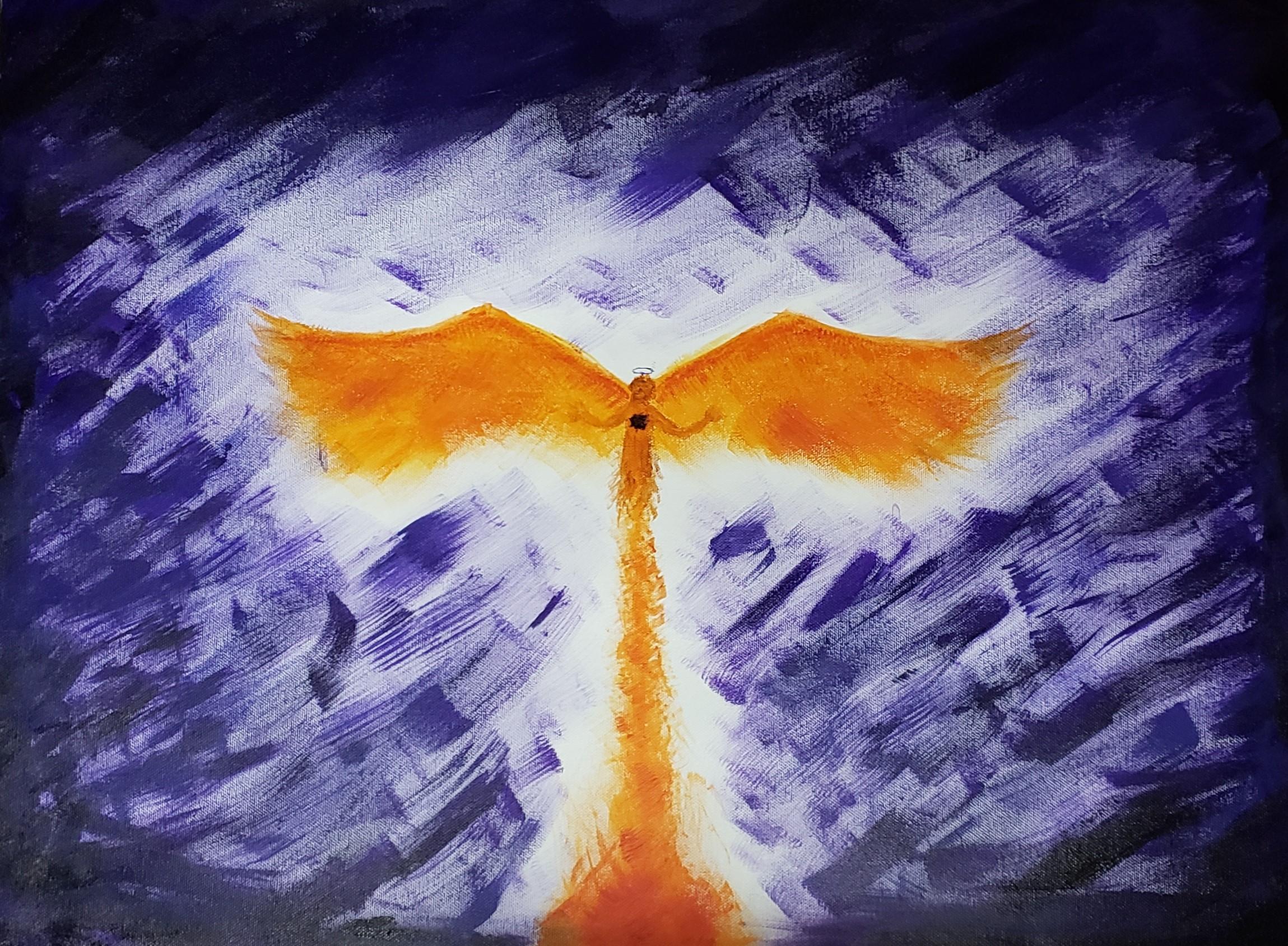 Phoenix. Acrylic Paint r/AmateurArt