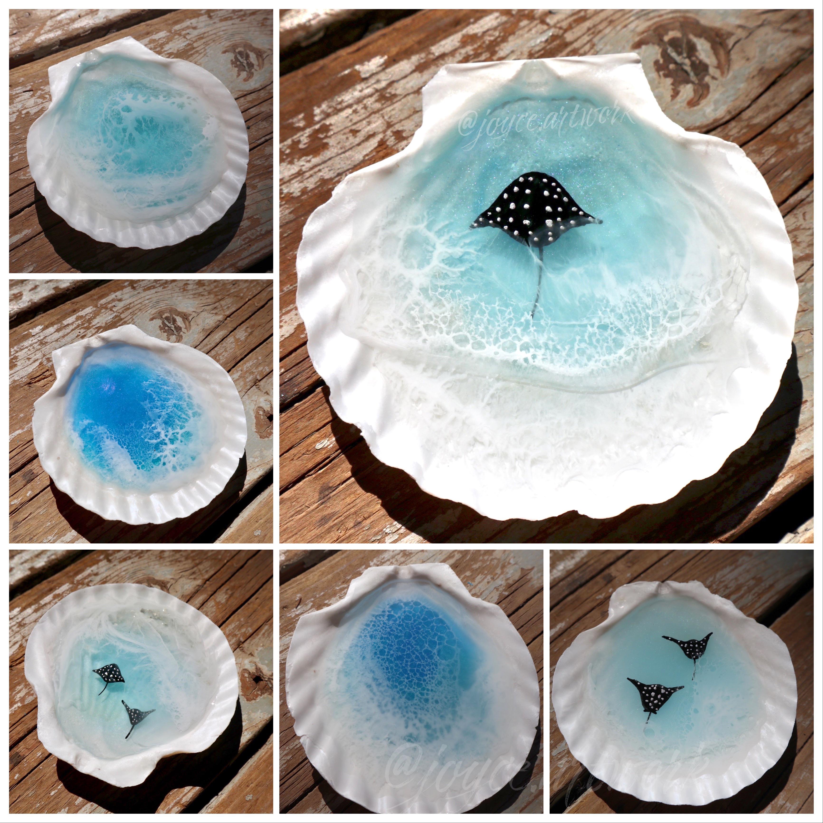 Some new seashells! Made with resin and paint. r/crafts