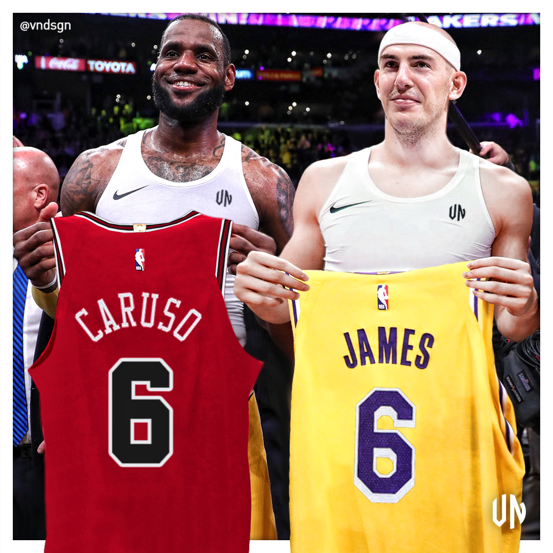 This season we'll see this 🐐 jersey exchange! r/lakers