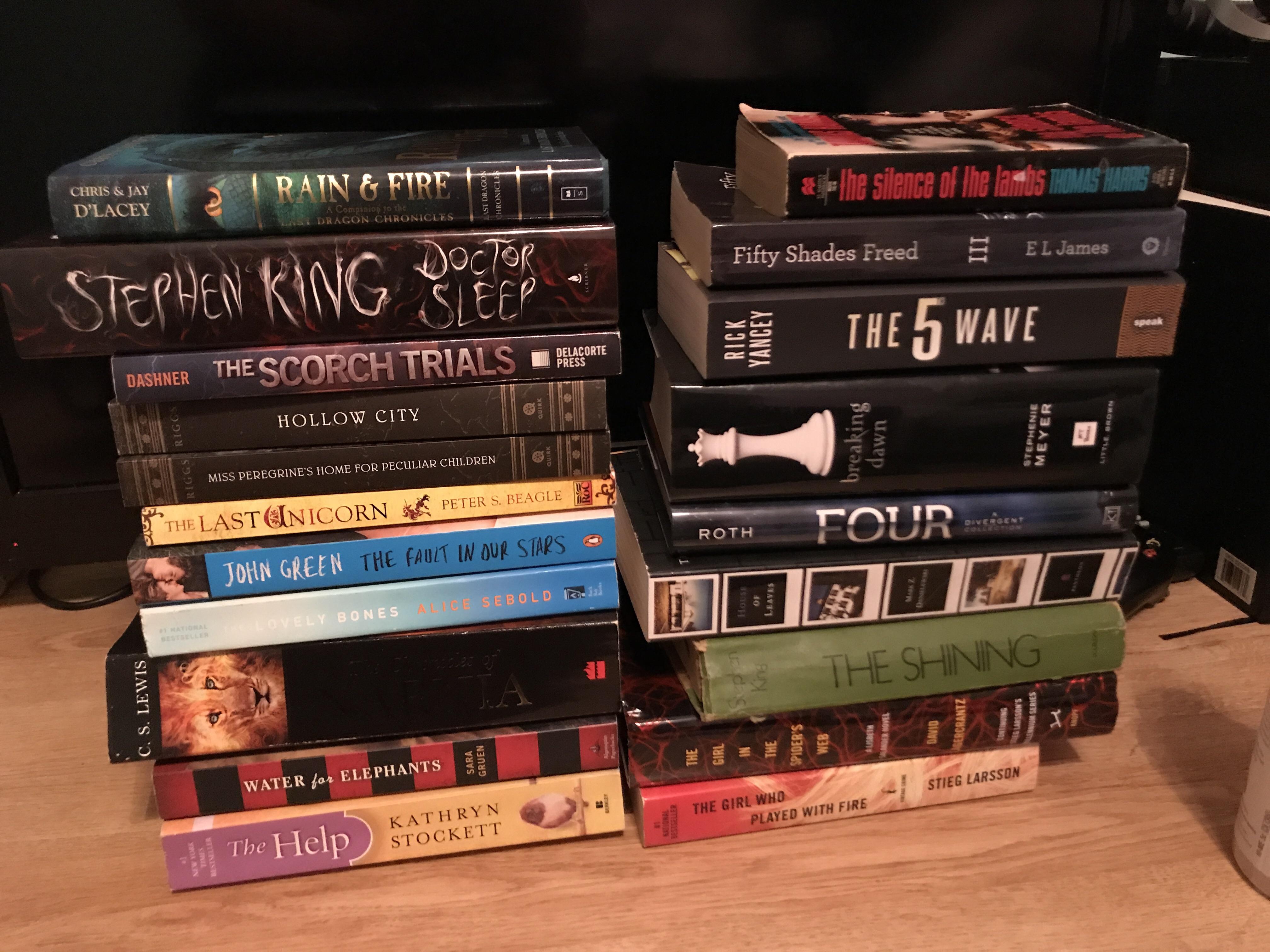 35 dollar book haul from 3 different GoodWills and one bargain outlet
