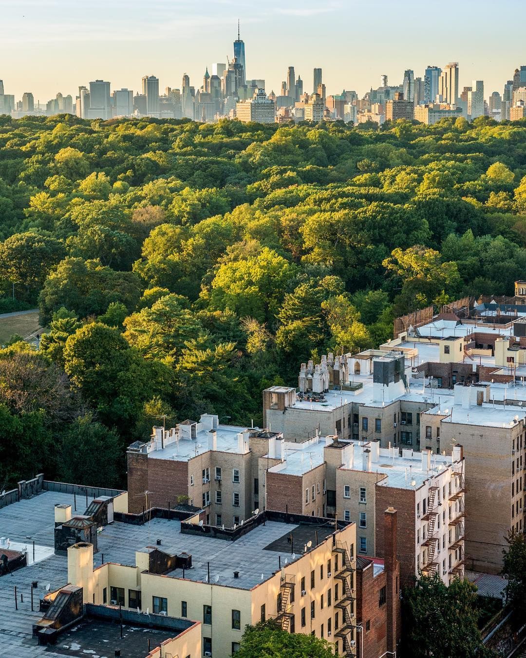 Prospect Park and the skyline of Manhattan, New York r/CityPorn