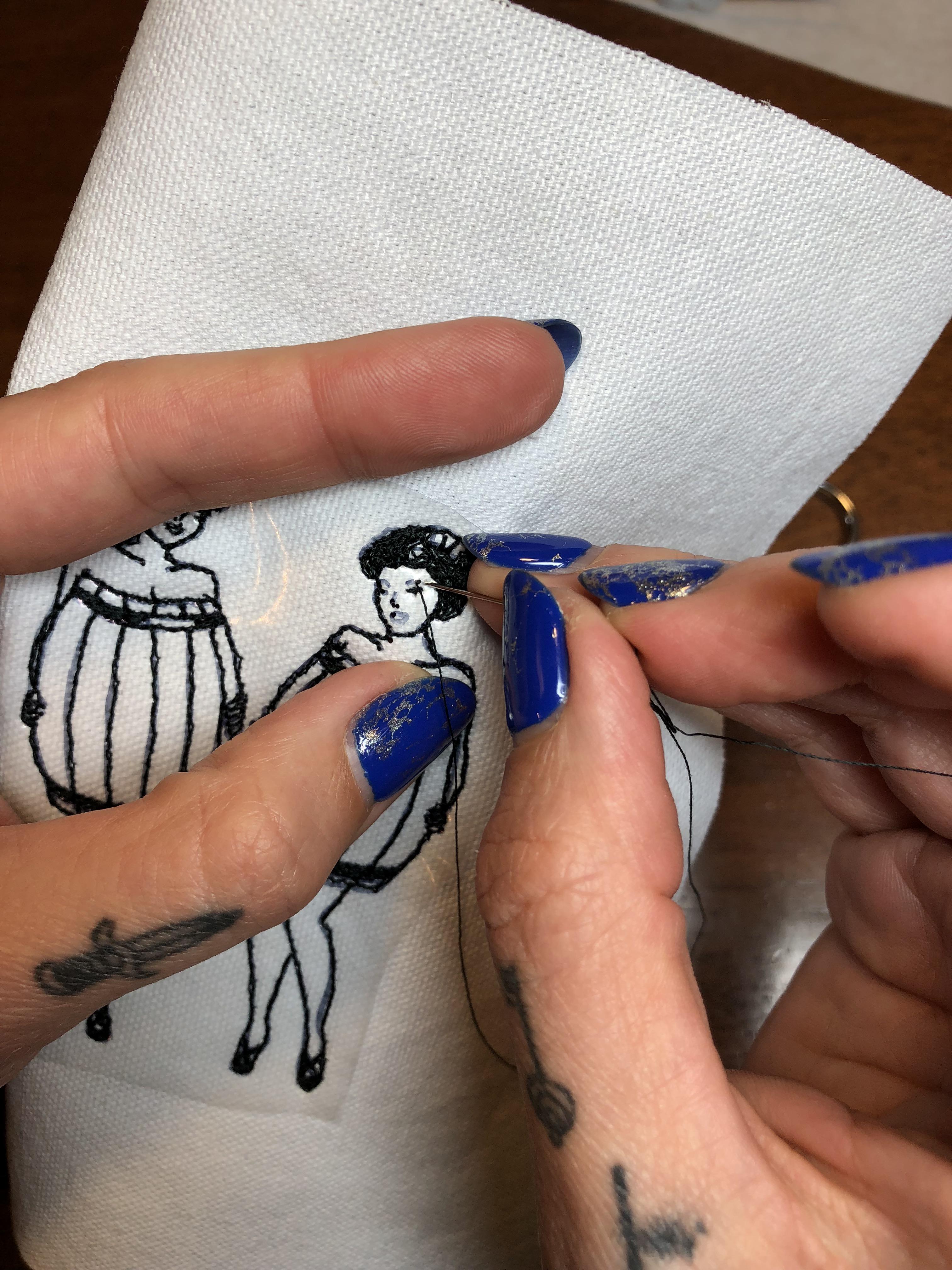 Does anyone else embroider without a hoop or frame? r/Embroidery