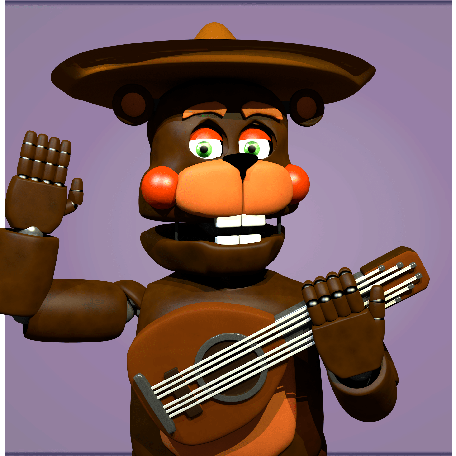 A Render of my El Chip model for The 1 Year FFPS Anniversary