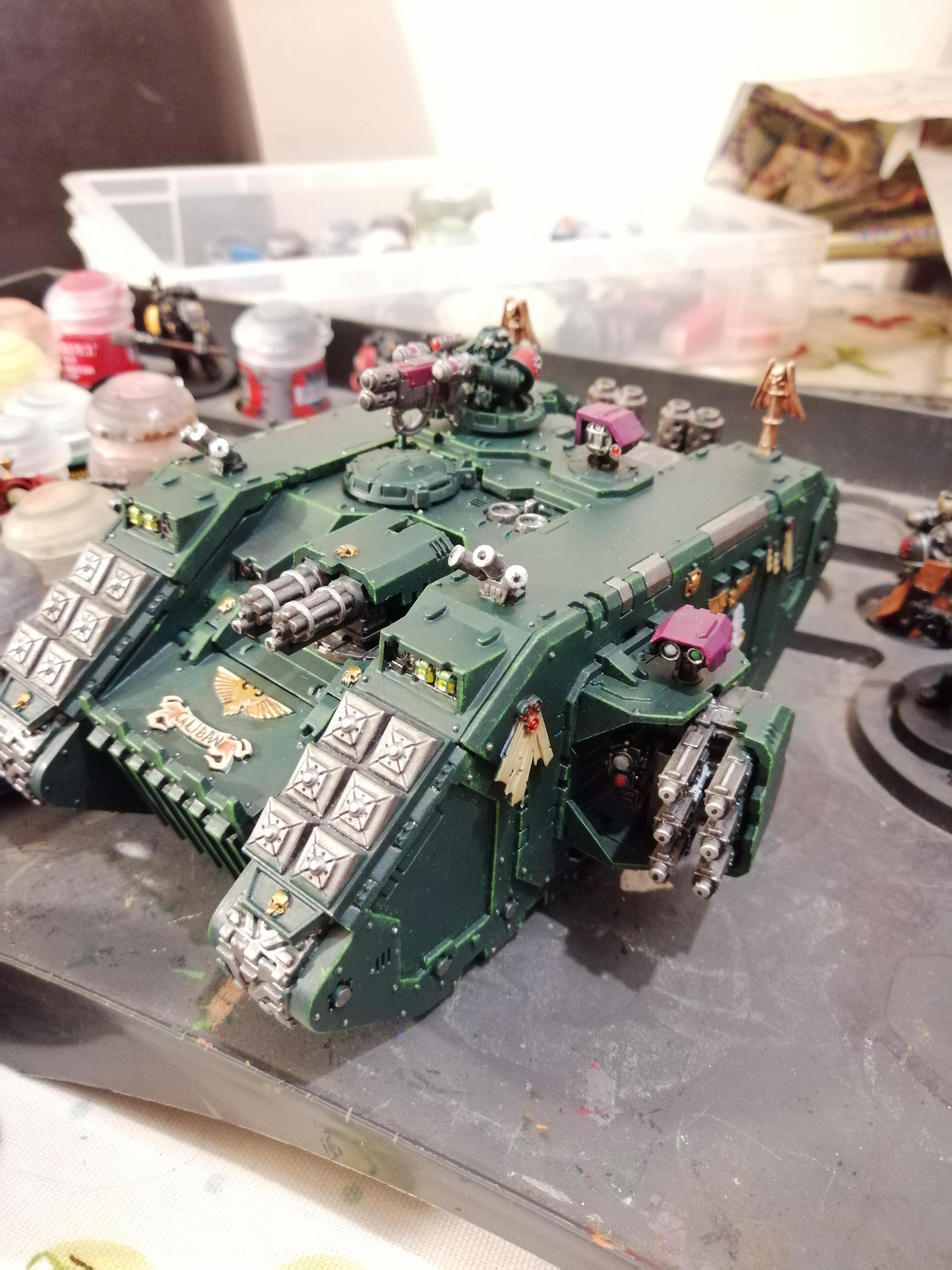 Also finished repainting a land raider I got if eBay r/Warhammer40k