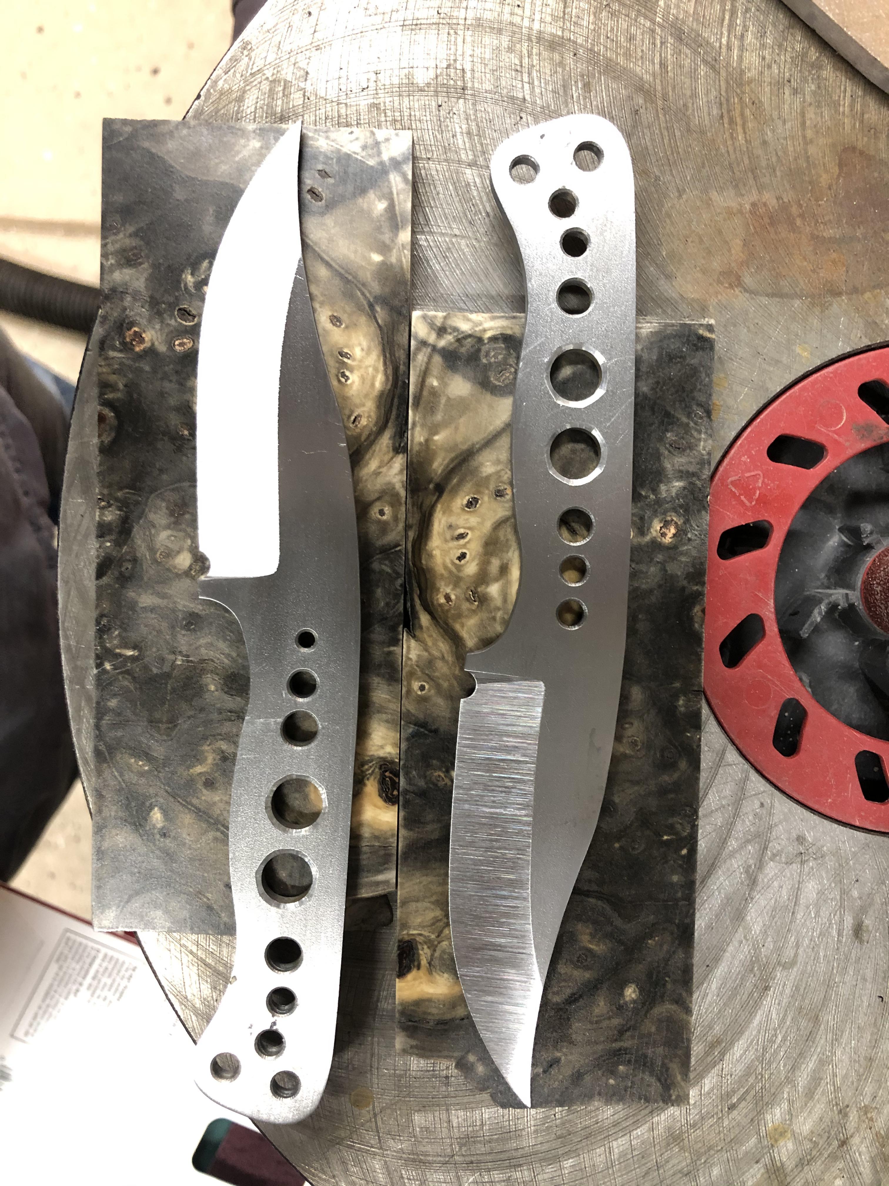Shop time. Making 2 Sand Creek hunting/ camp knives in 5/32” thick