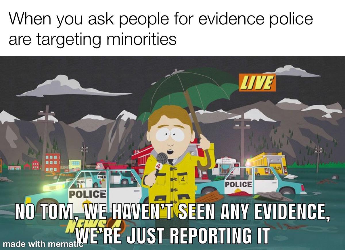 Just the media, Reddit, that woke demographic... ProtectAndServe