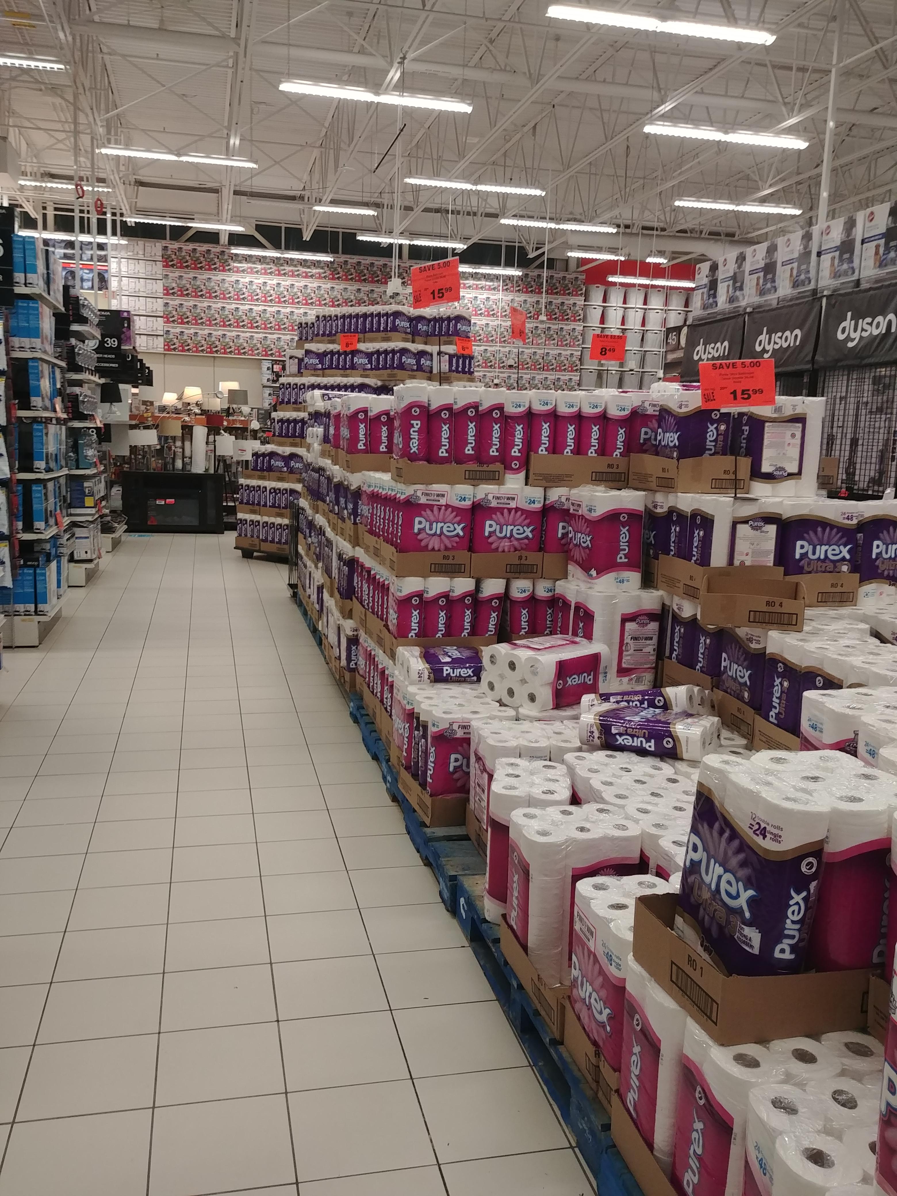In case any one needs any toilet paper, Canadian Tire does in fact