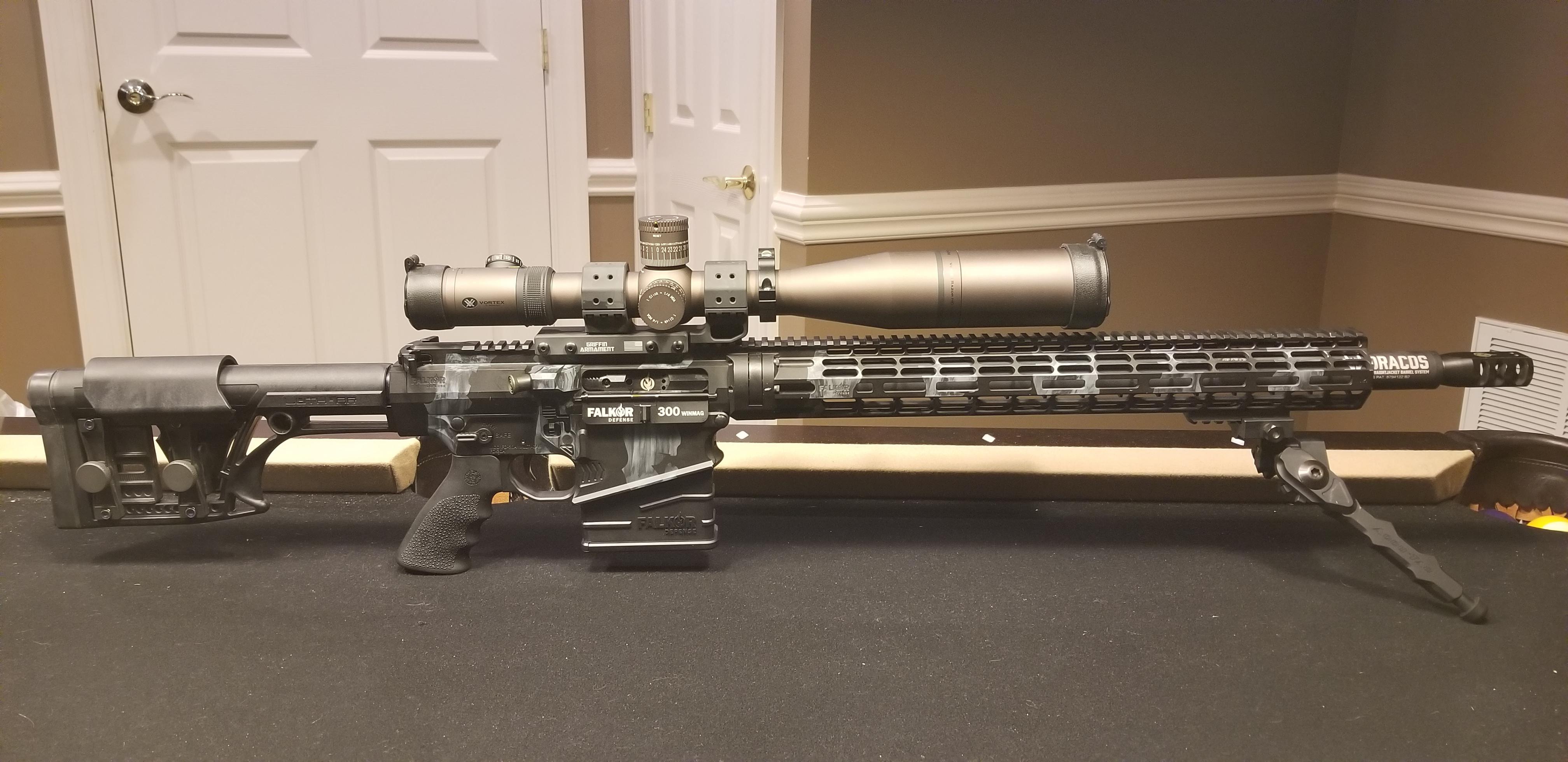 My new long range ar, a Falkor Defense Petra in 300 win mag. r/longrange