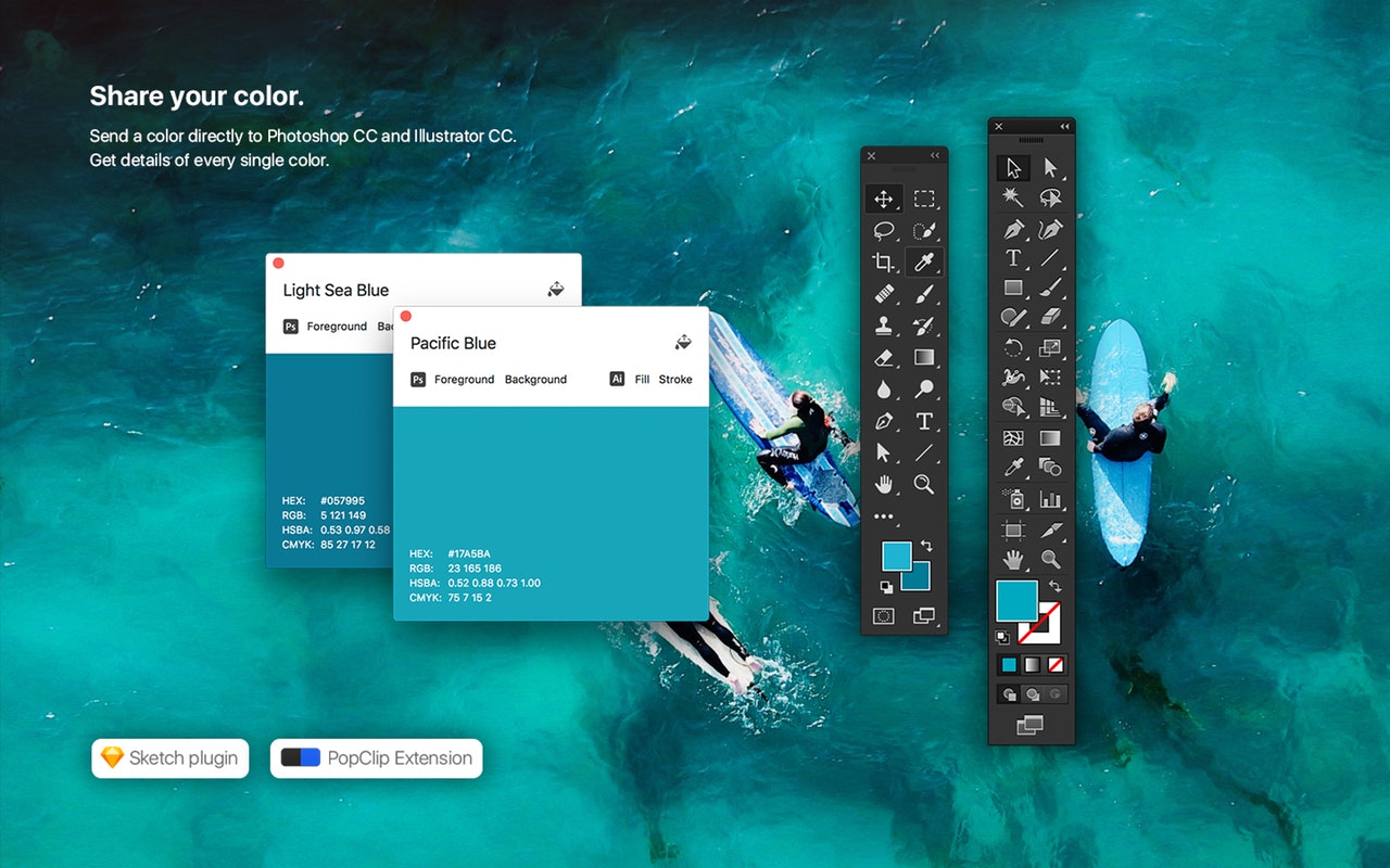 Aquarelo Mac color utility to improve and convert your colors macapps