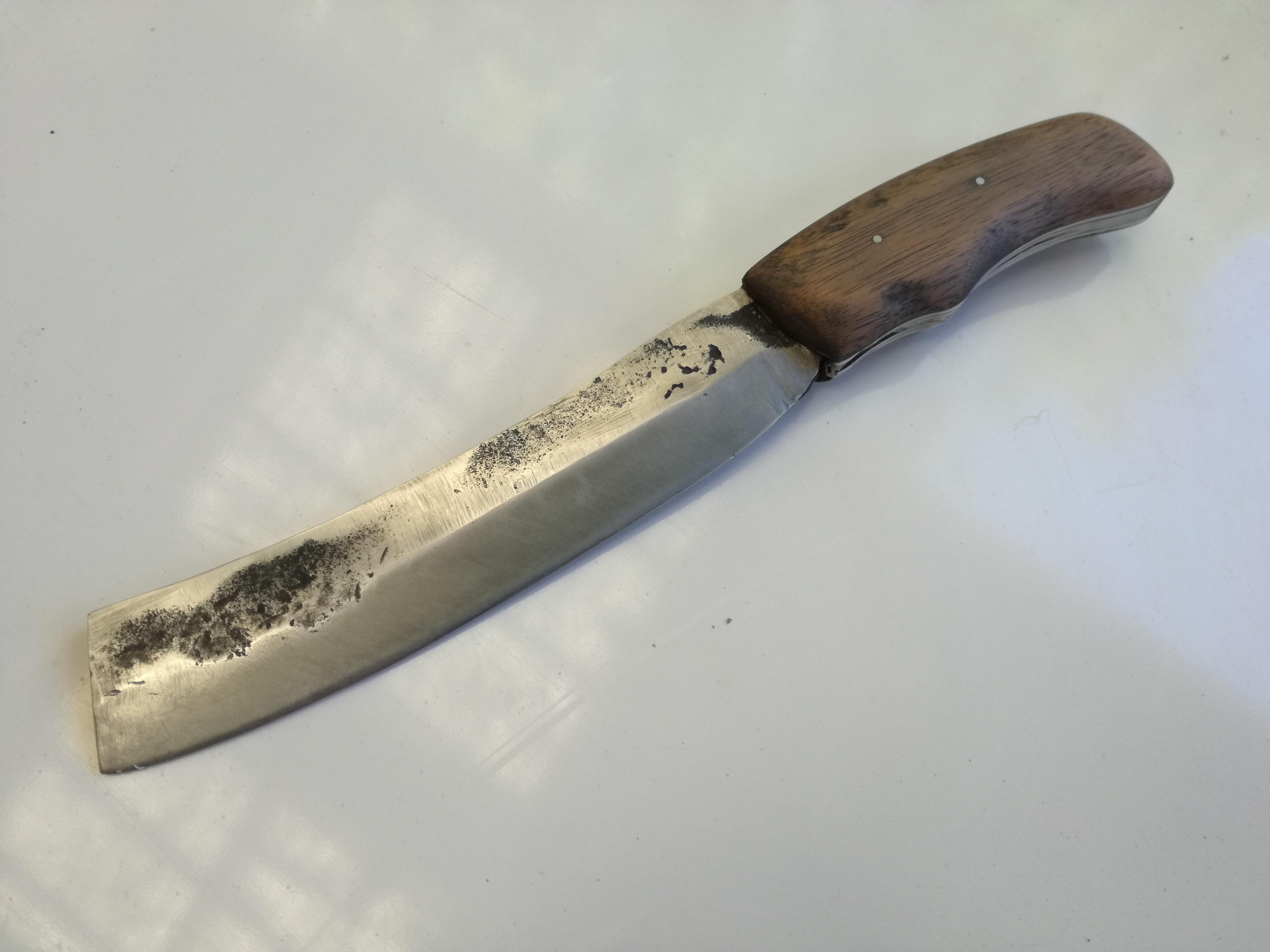 First knife I made in my new Made from leaf spring. r/Blacksmith
