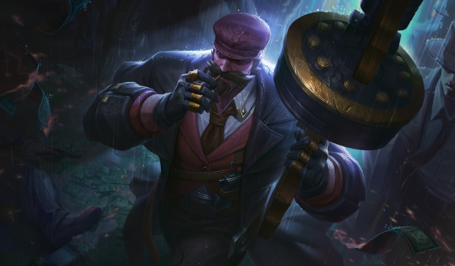 Mafia Graves Wild Rift splash art GravesMains