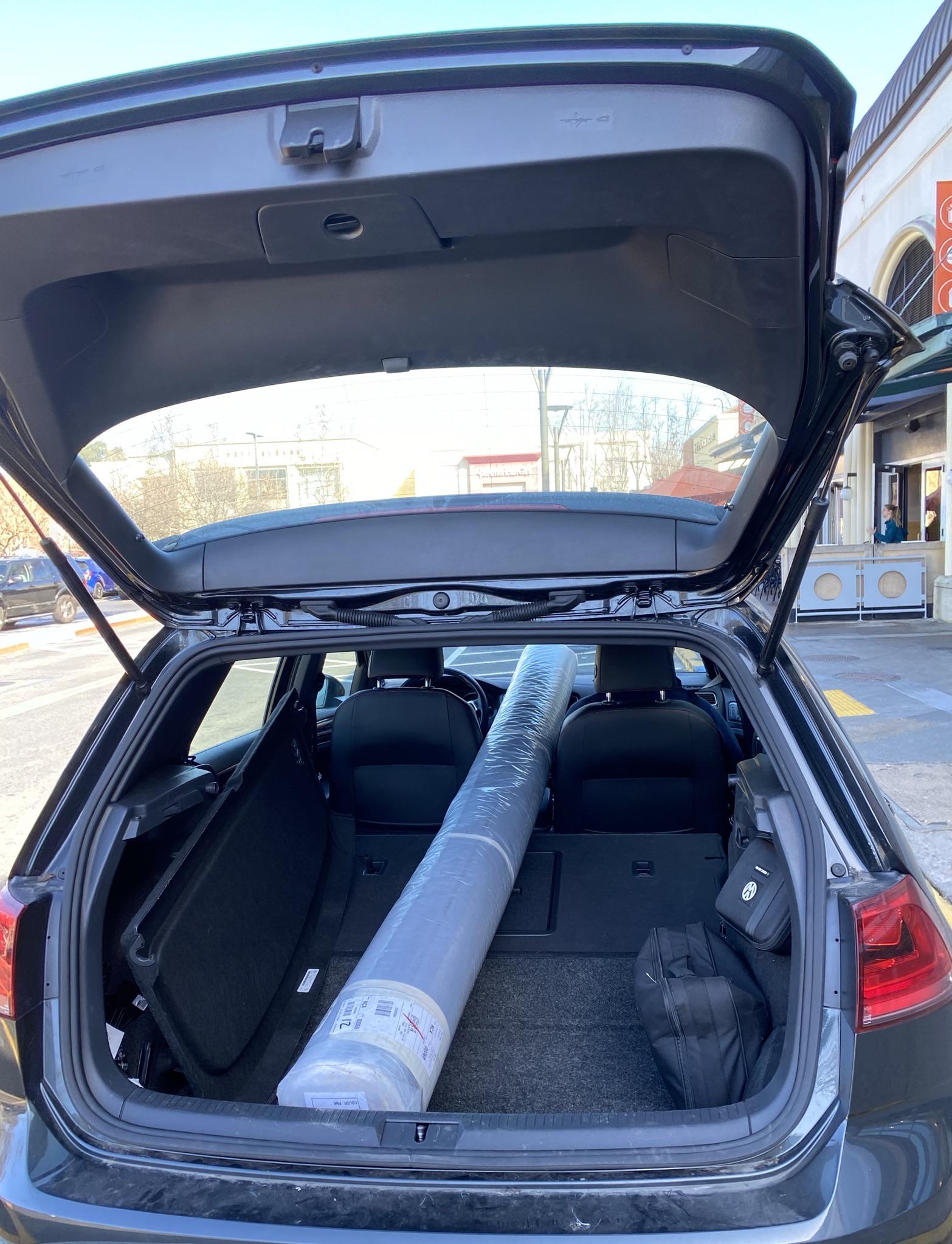 [UPDATE I have! It fit great!] Has anyone fit an 8x10 rug in the GTI