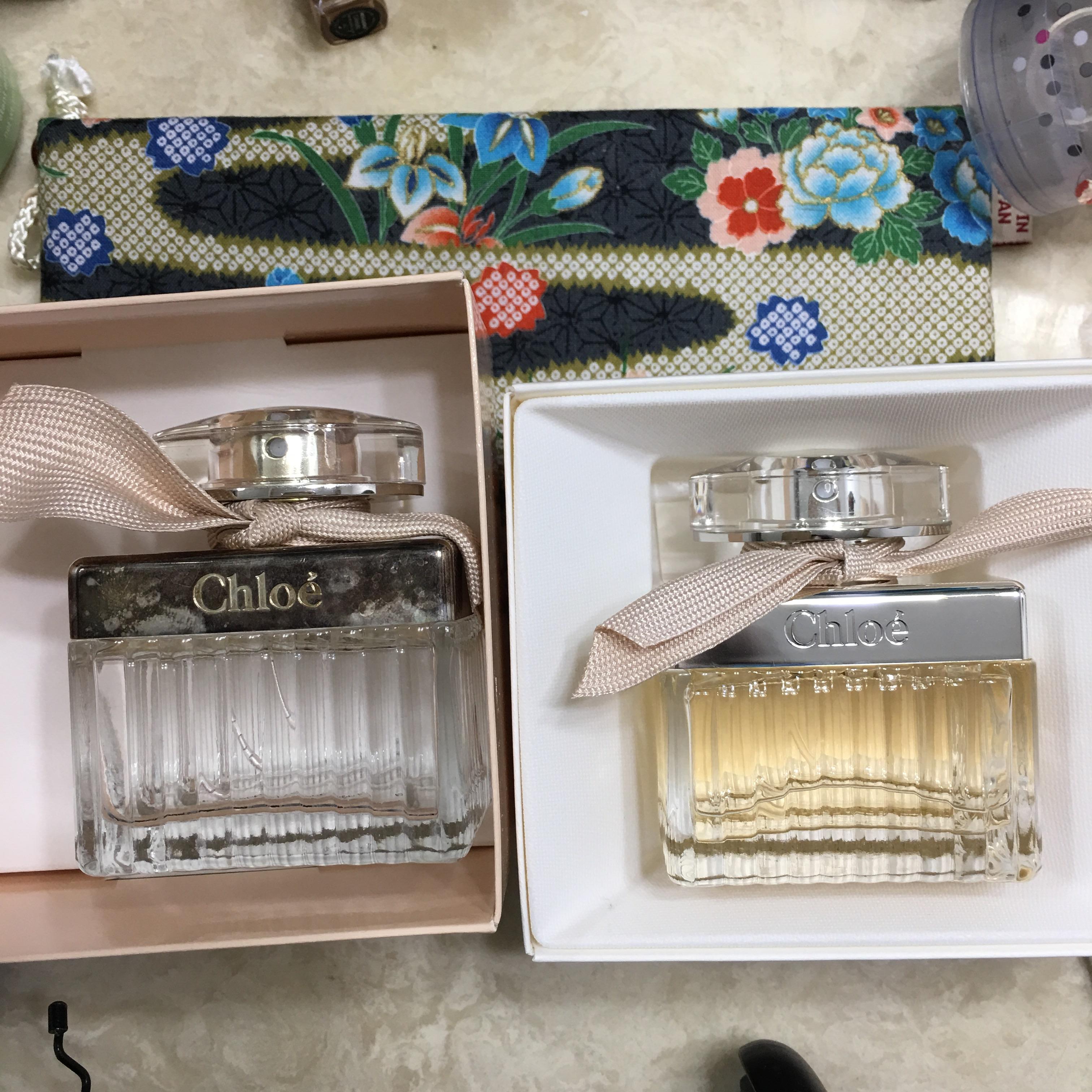 tried and true Chloe eau de parfum and its new replacement. took me