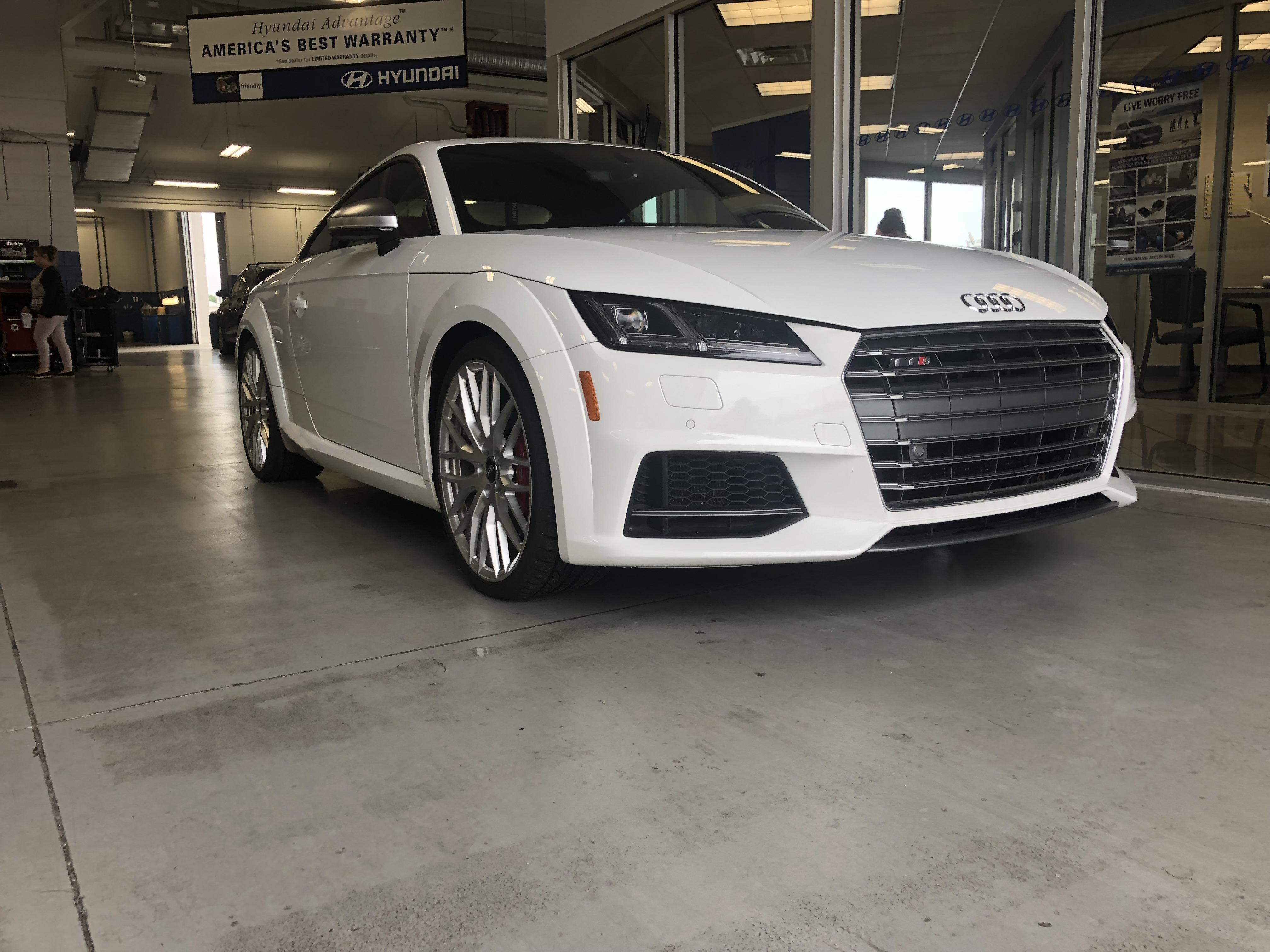 Picked her up. Full spec , glacier white , express red interior. Audi