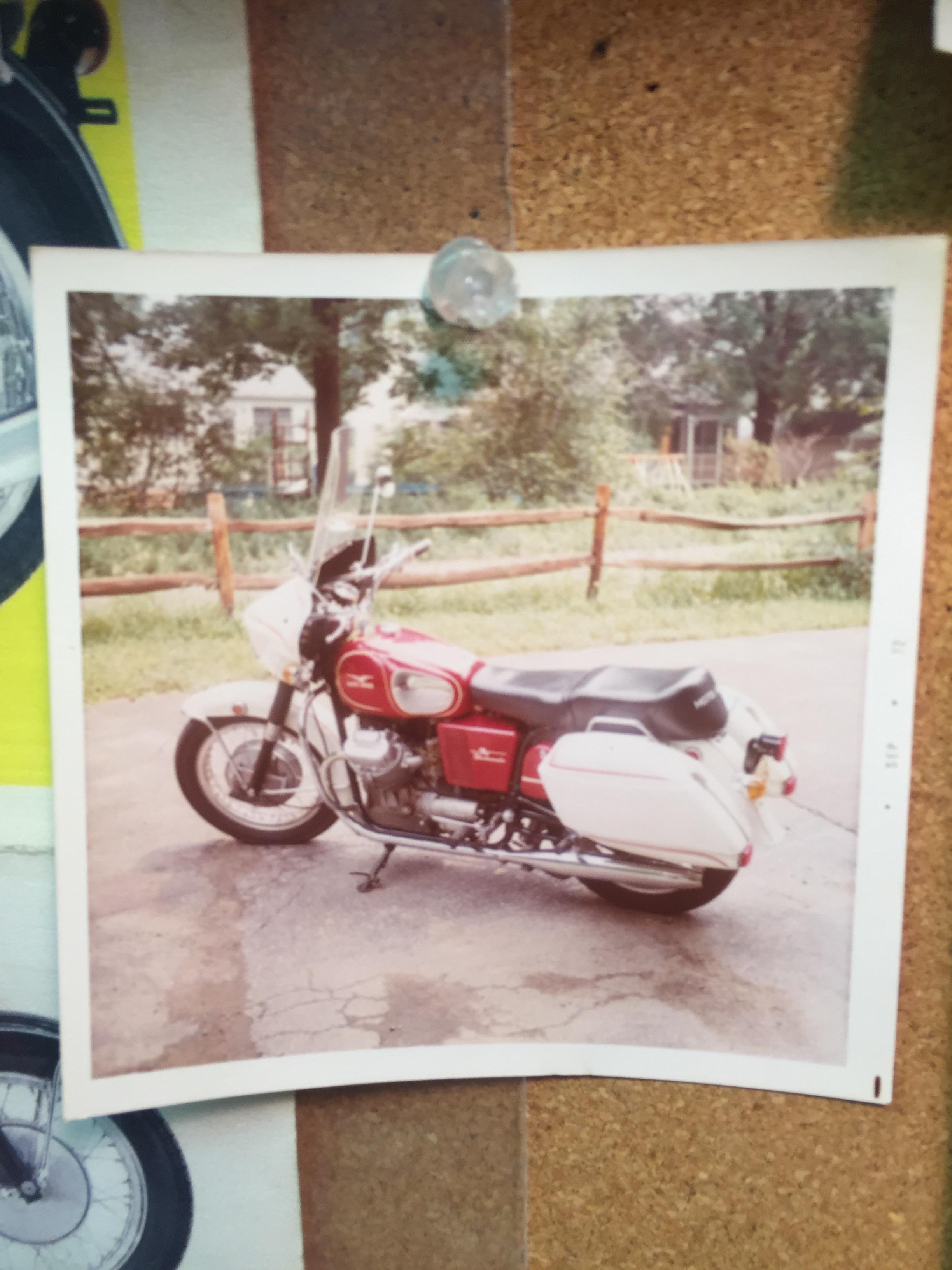 Guzzi in 1972. The coolest thing is knowing how many rides I had as a