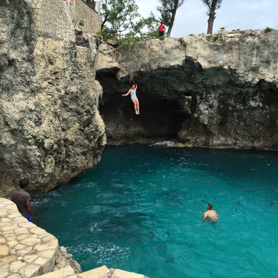 We went to Negril, Jamaica, where I did my first cliff jump from 27