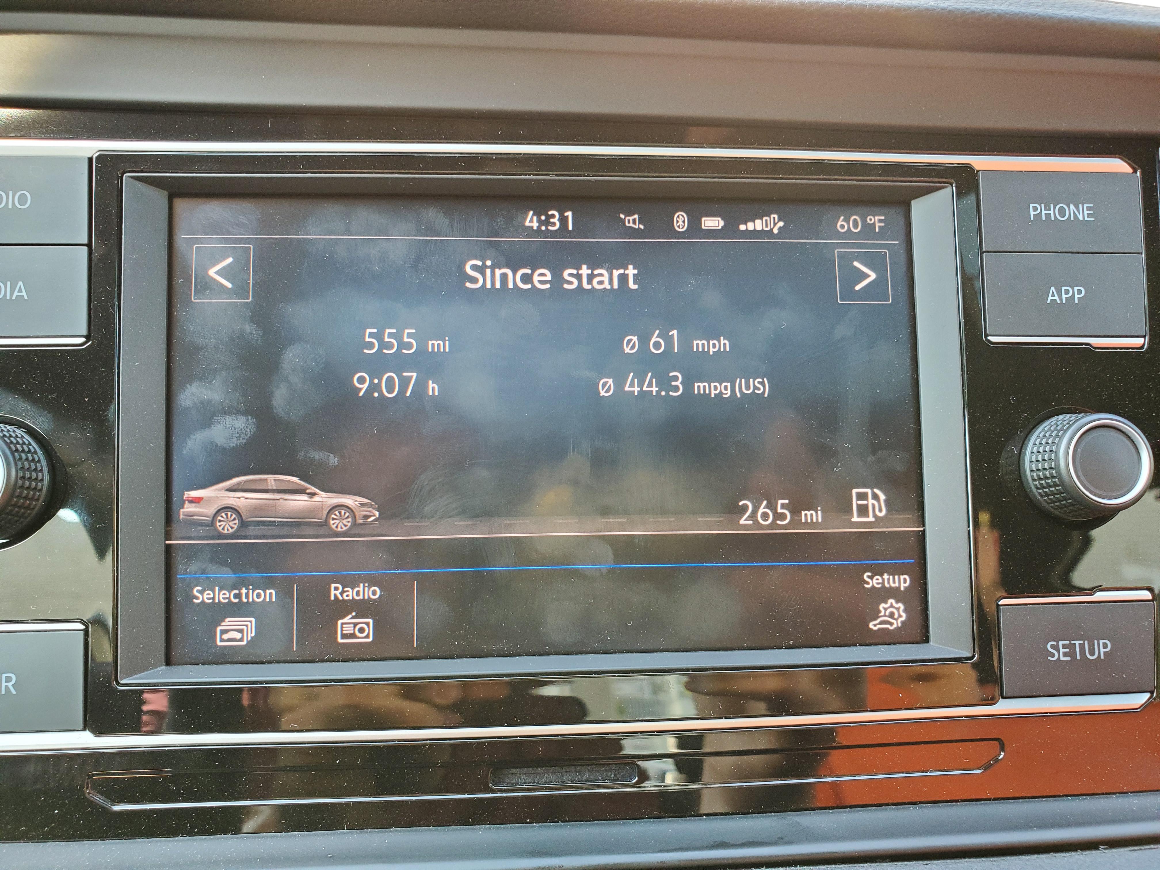 Great MPG on a road trip r/jetta