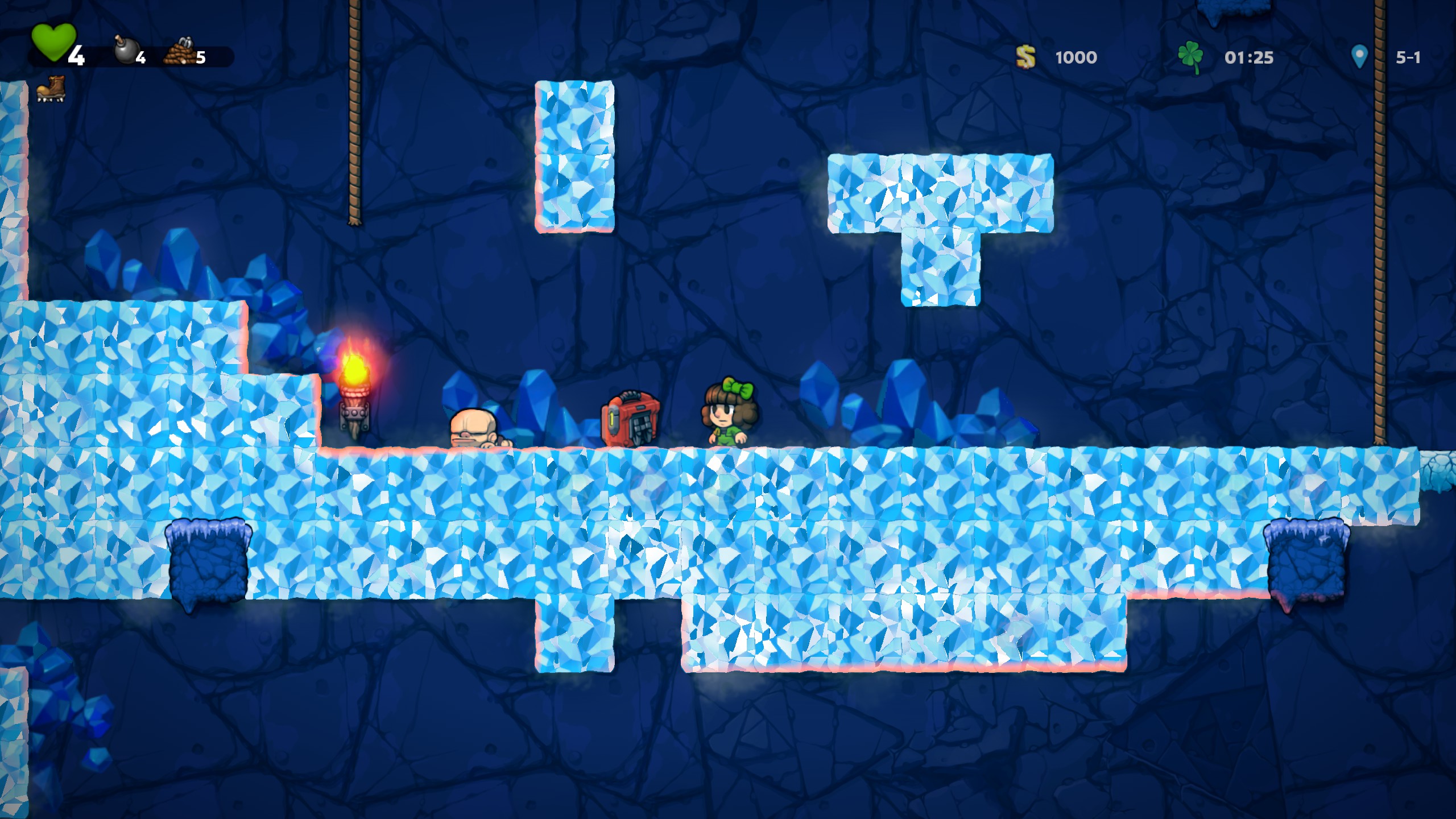 Yeti queen can drop a power pack!!! How rare is this? r/spelunky