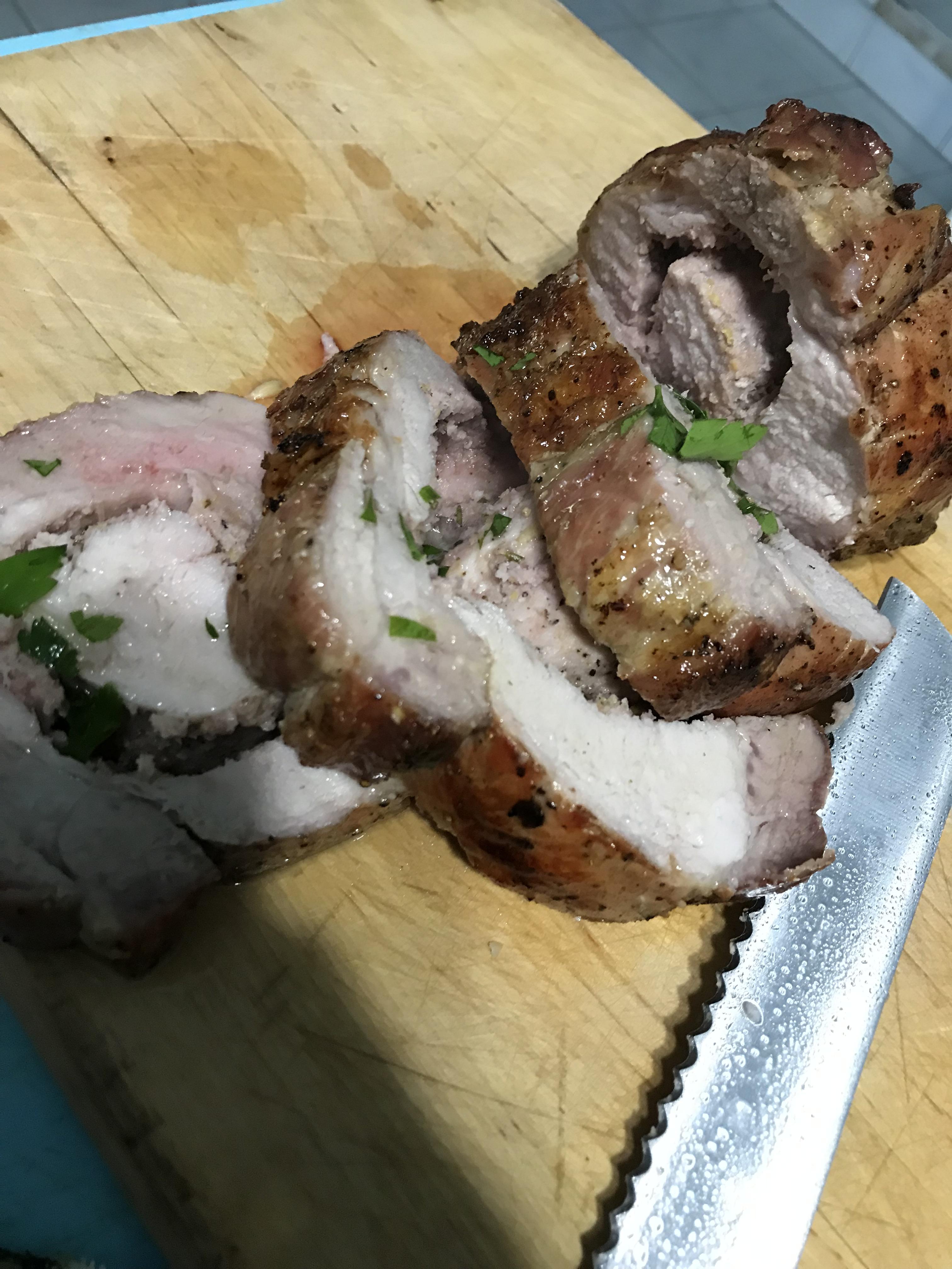 She may not be super pretty but she’s my first pork loin roast. I learned a lot while making it