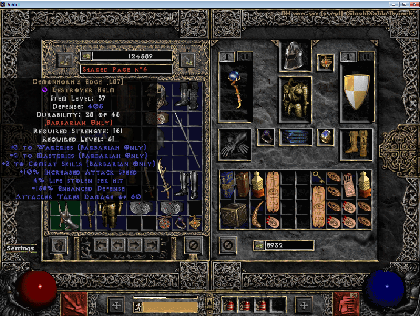 Nice barb helm I just found r/diablo2