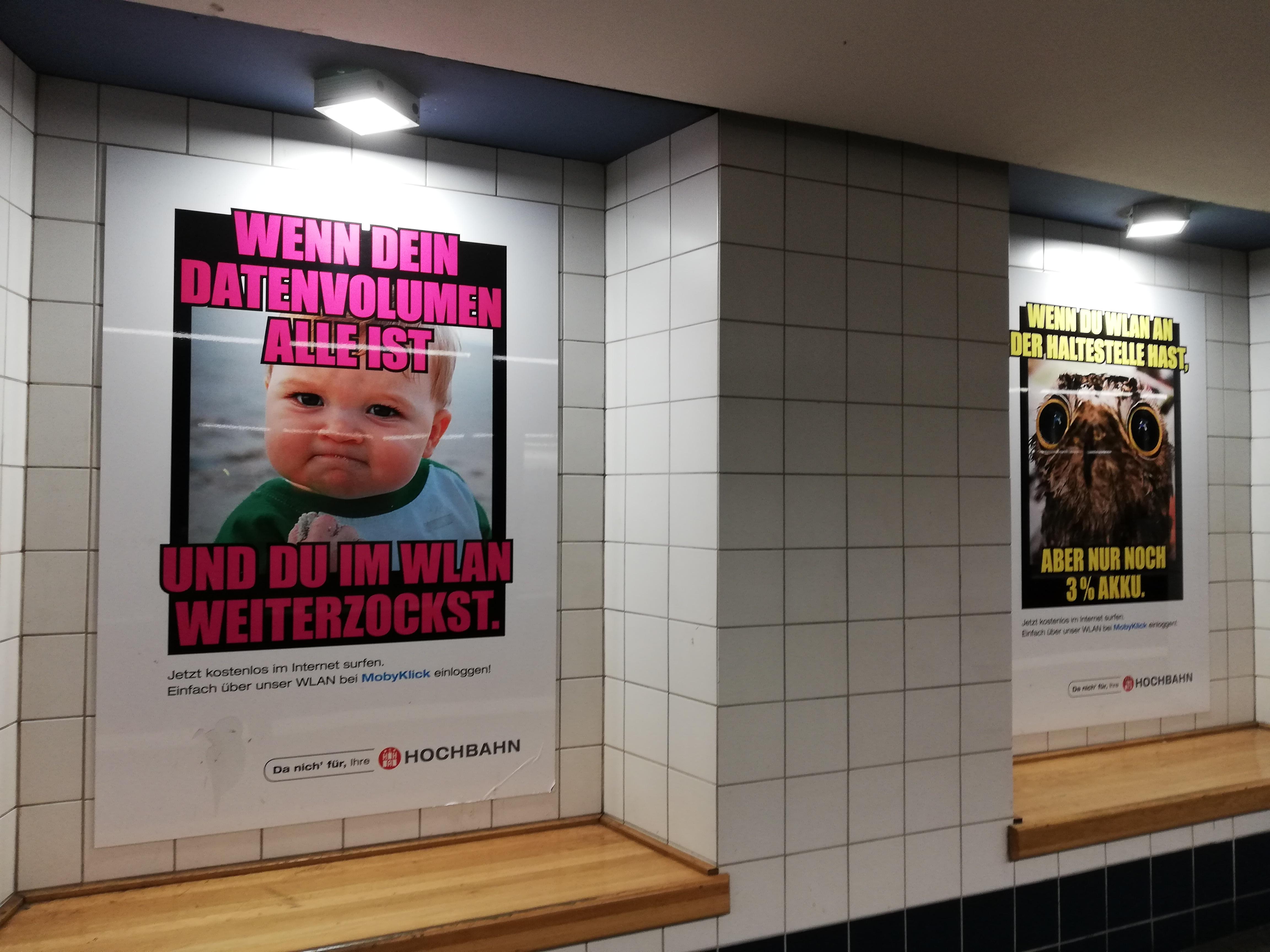 Memes in a Subway Station in Hamburg, Germany. mildlyinteresting
