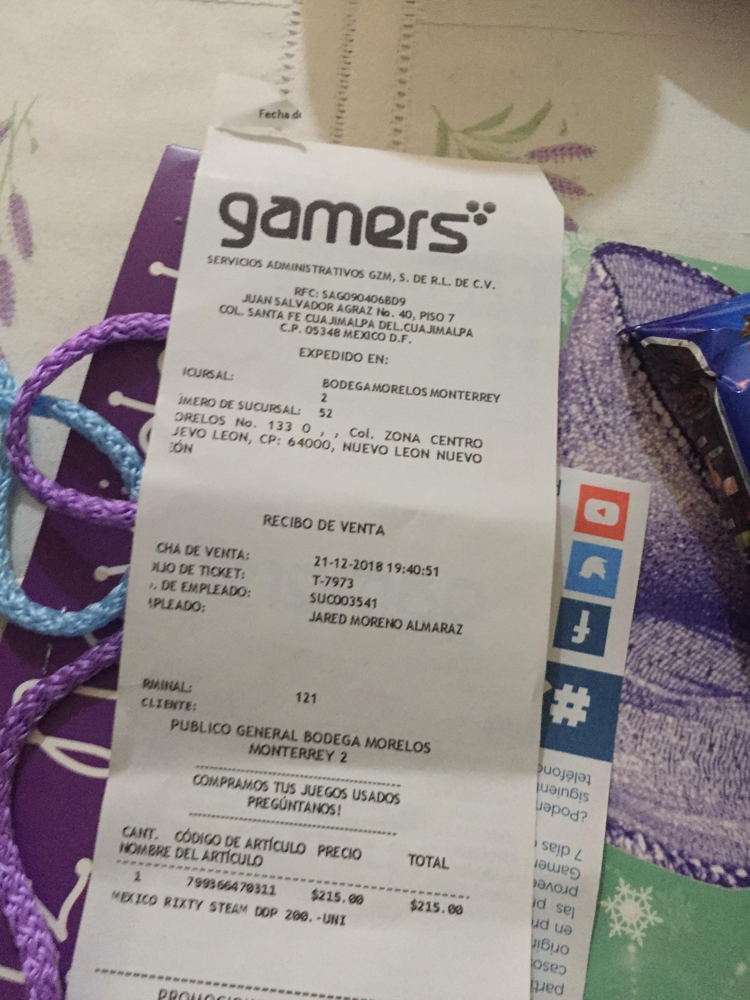 I was given a ticket as a steam gift card r/Steam