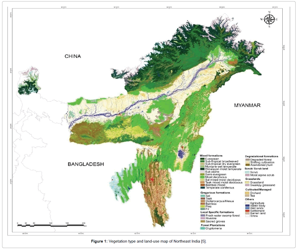 Vegetation map of North East India [1400x1200] r/MapPorn