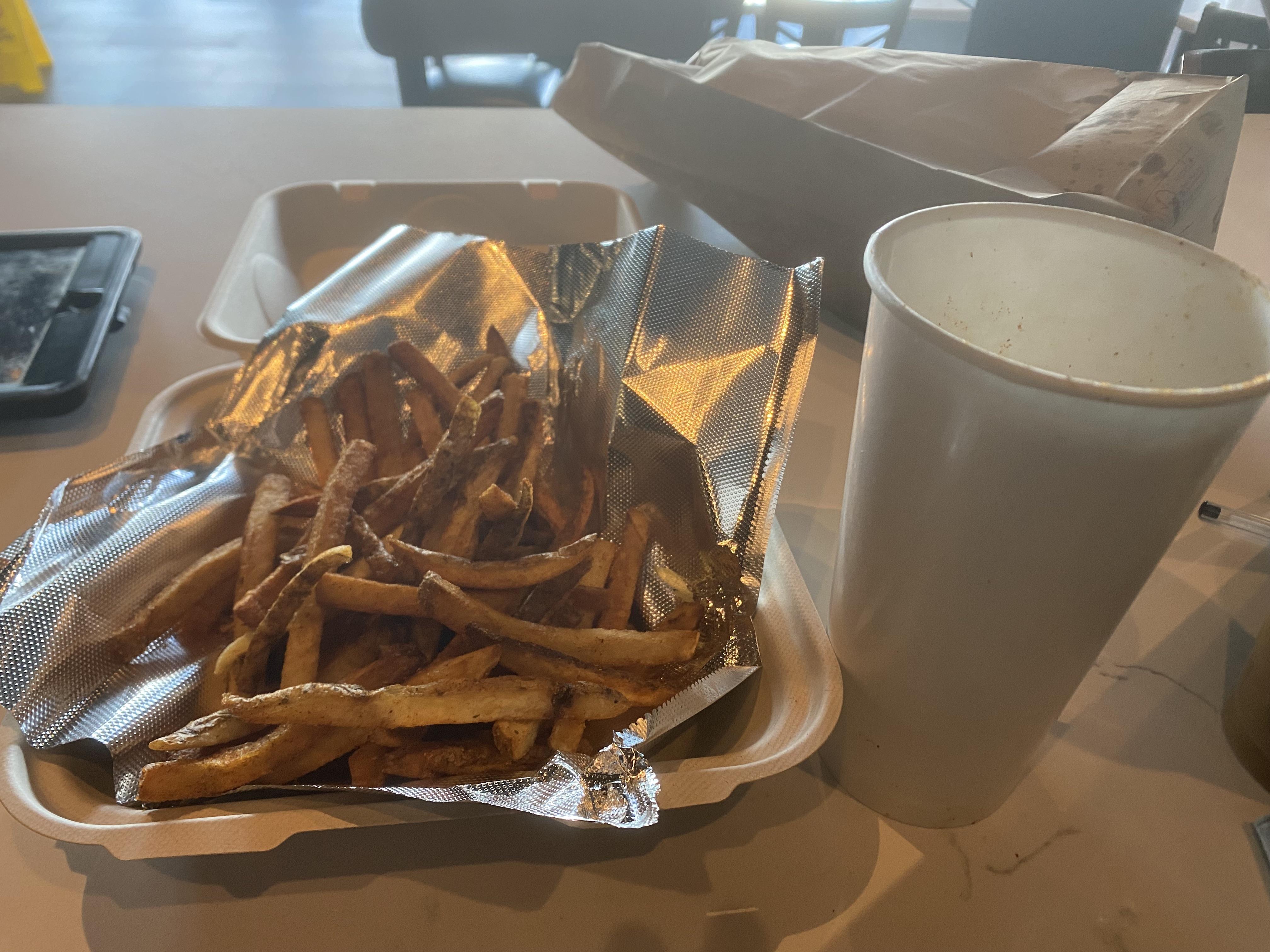 This was a large Cajun fry at five guys. Does it seem like too little