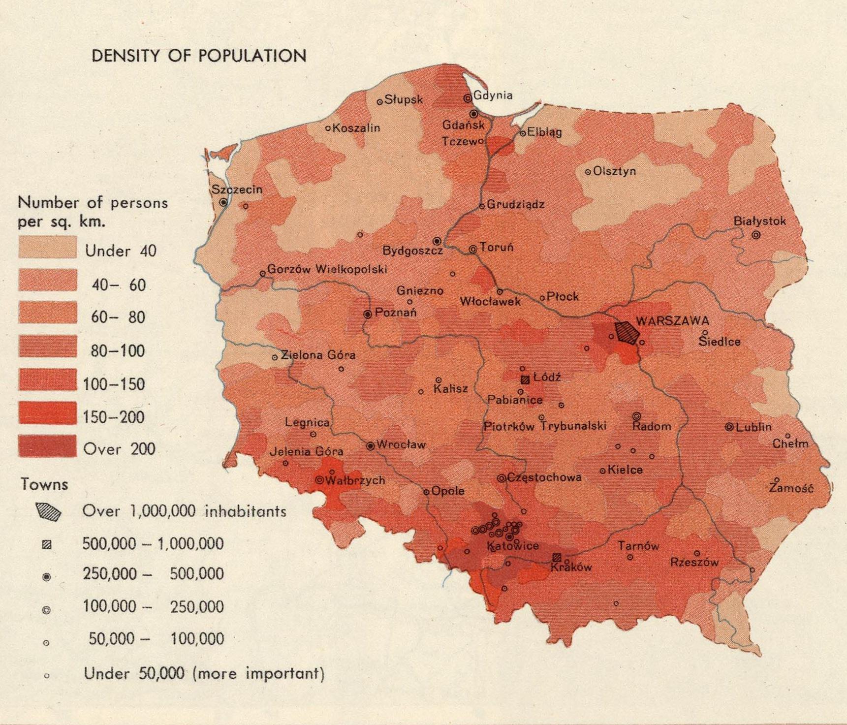 Population density of Poland during 1967 r/MapPorn