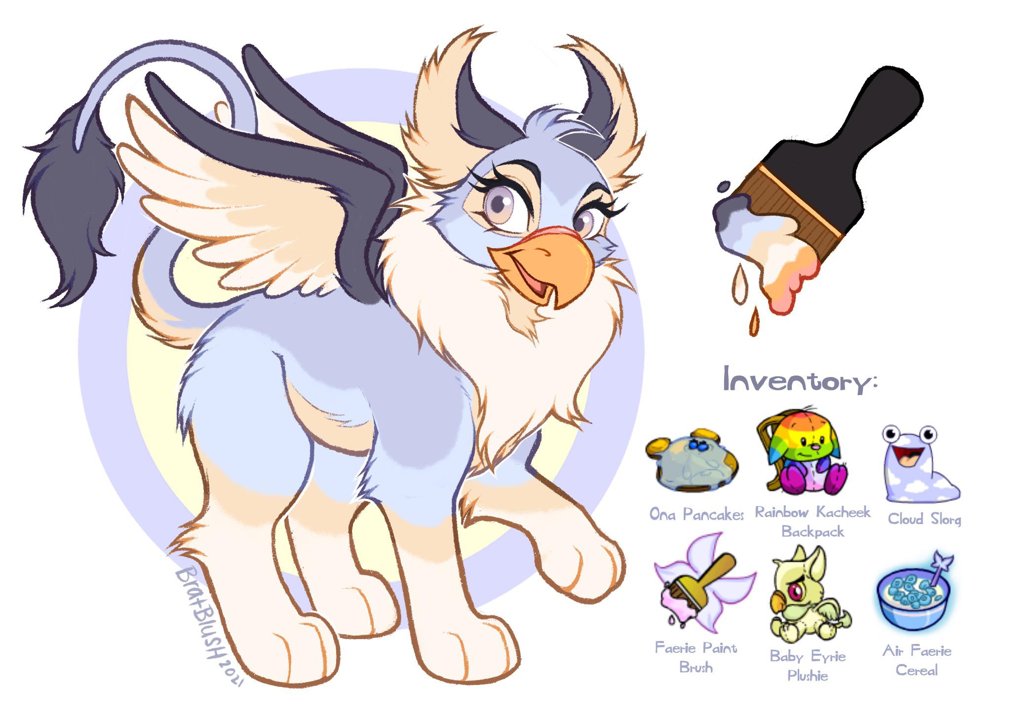 finished up another design commission for a blue eyrie!💙 r/neopets