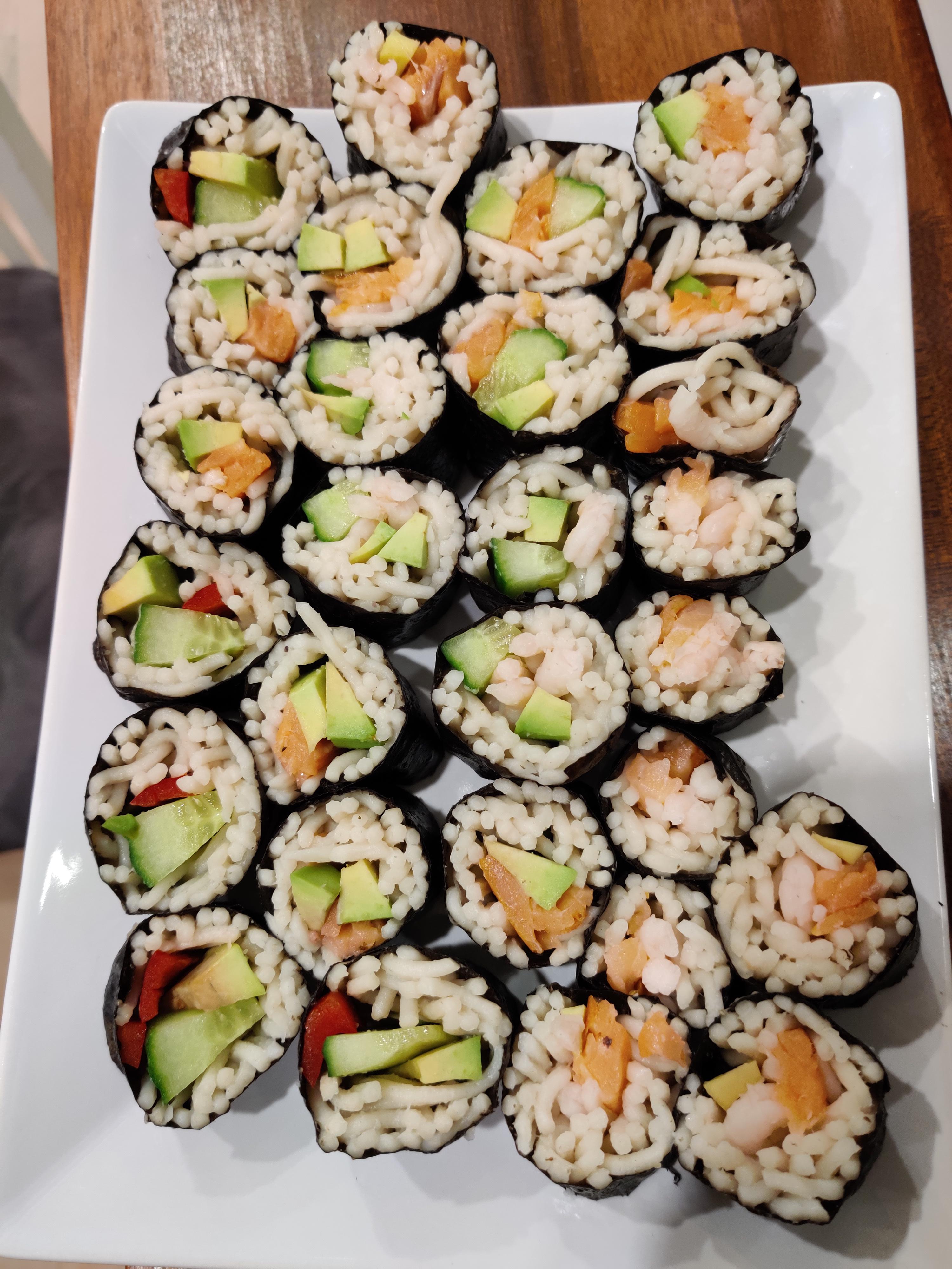 Ramen noodle sushi. SushiAbomination