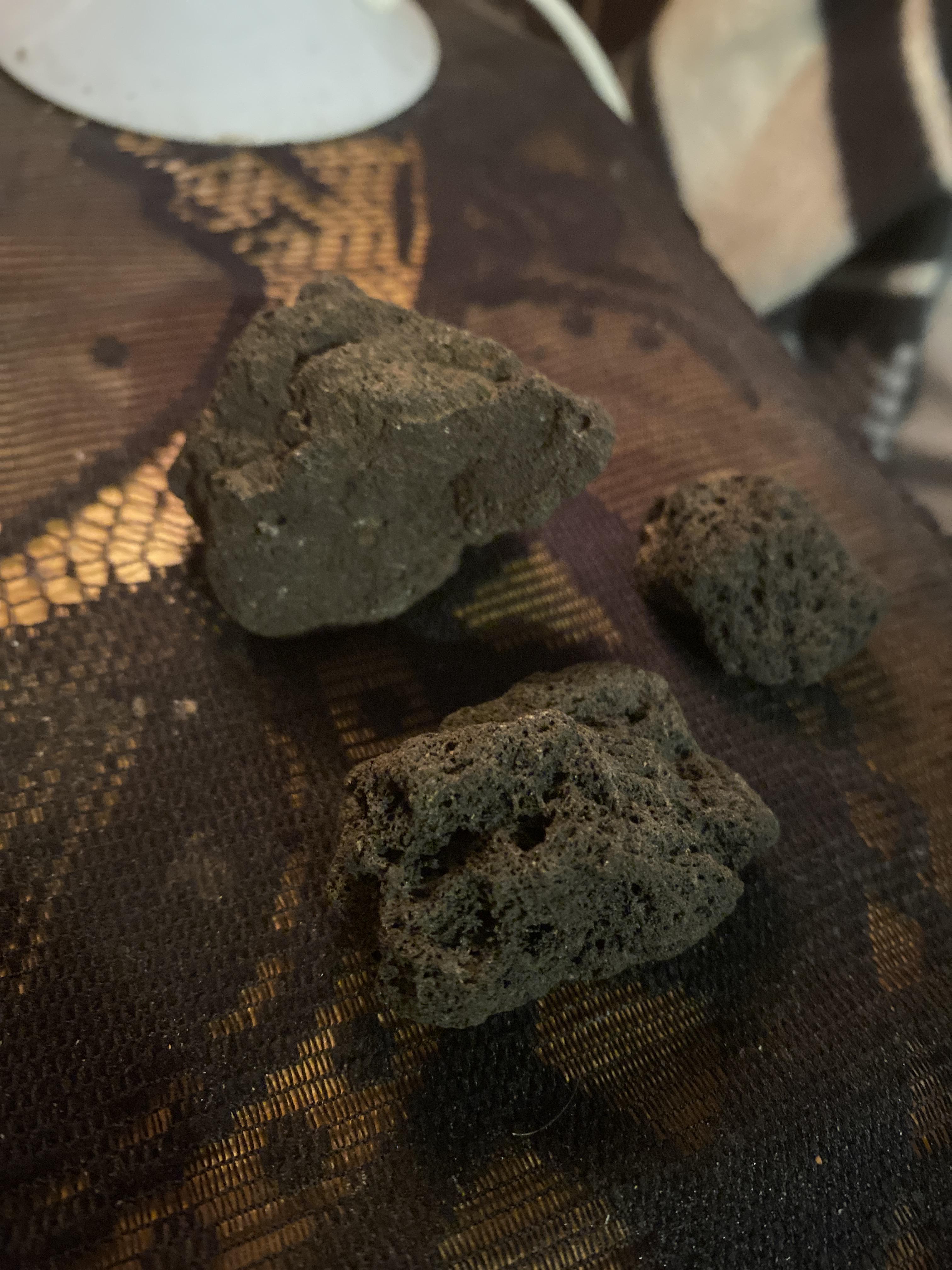 Need help identifying? A friend told me these were lava rocks and can
